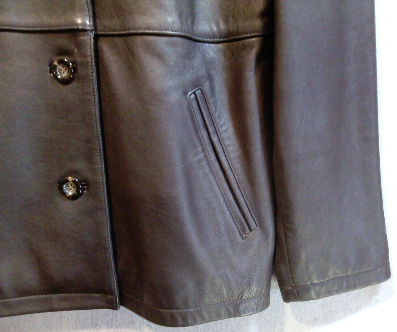 Vtg Adler Authentic Lamb Skin Soft Leather Jacket Womans Lined Coat Brown Sz L