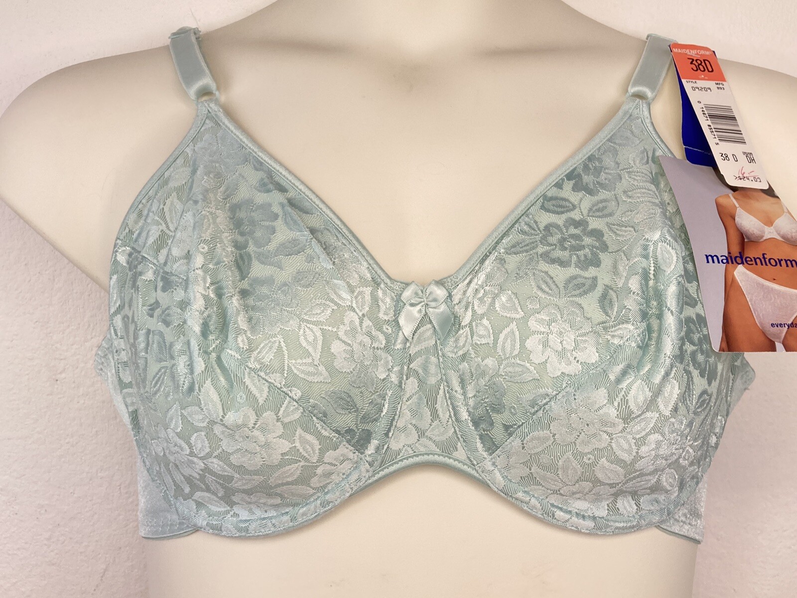 NOS Vintage Maidenform Every Romance Floral Underwire Bra 38D 09209 Classic Bow