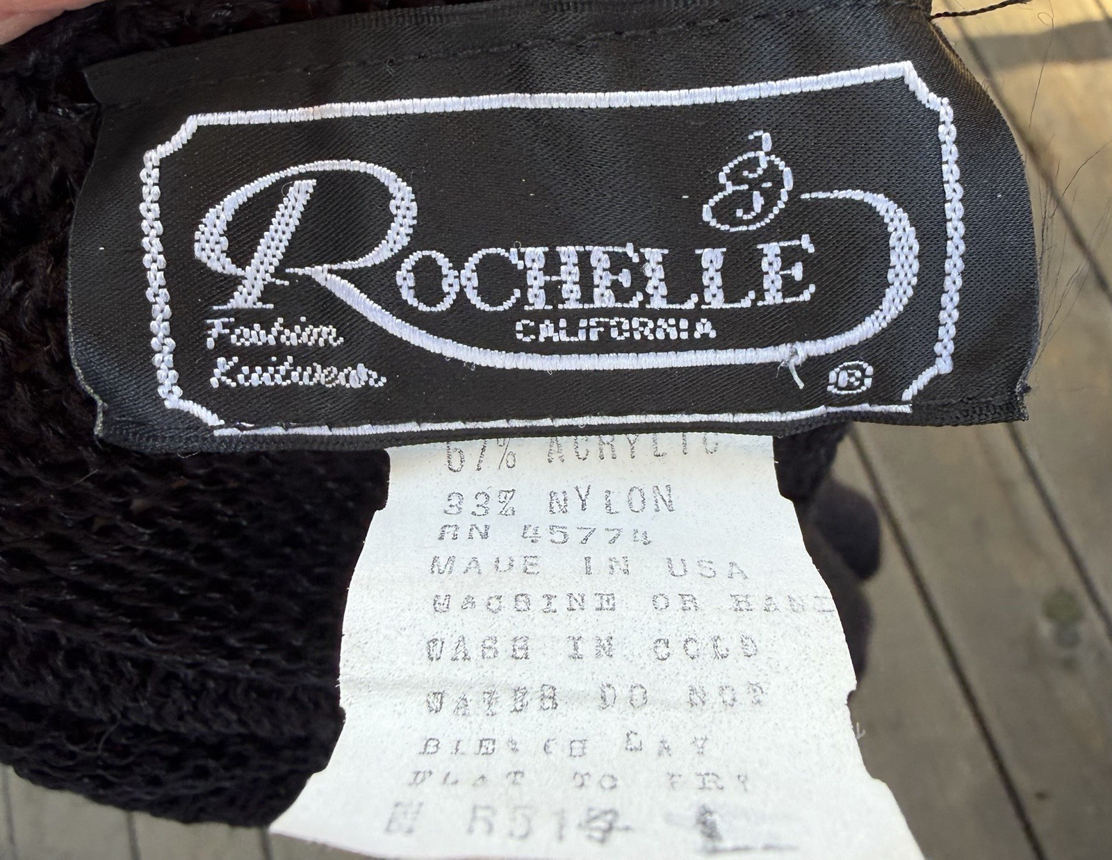Vtg 80s Glam Knit Sweater Sequins Accents Sz L Rochelle CA