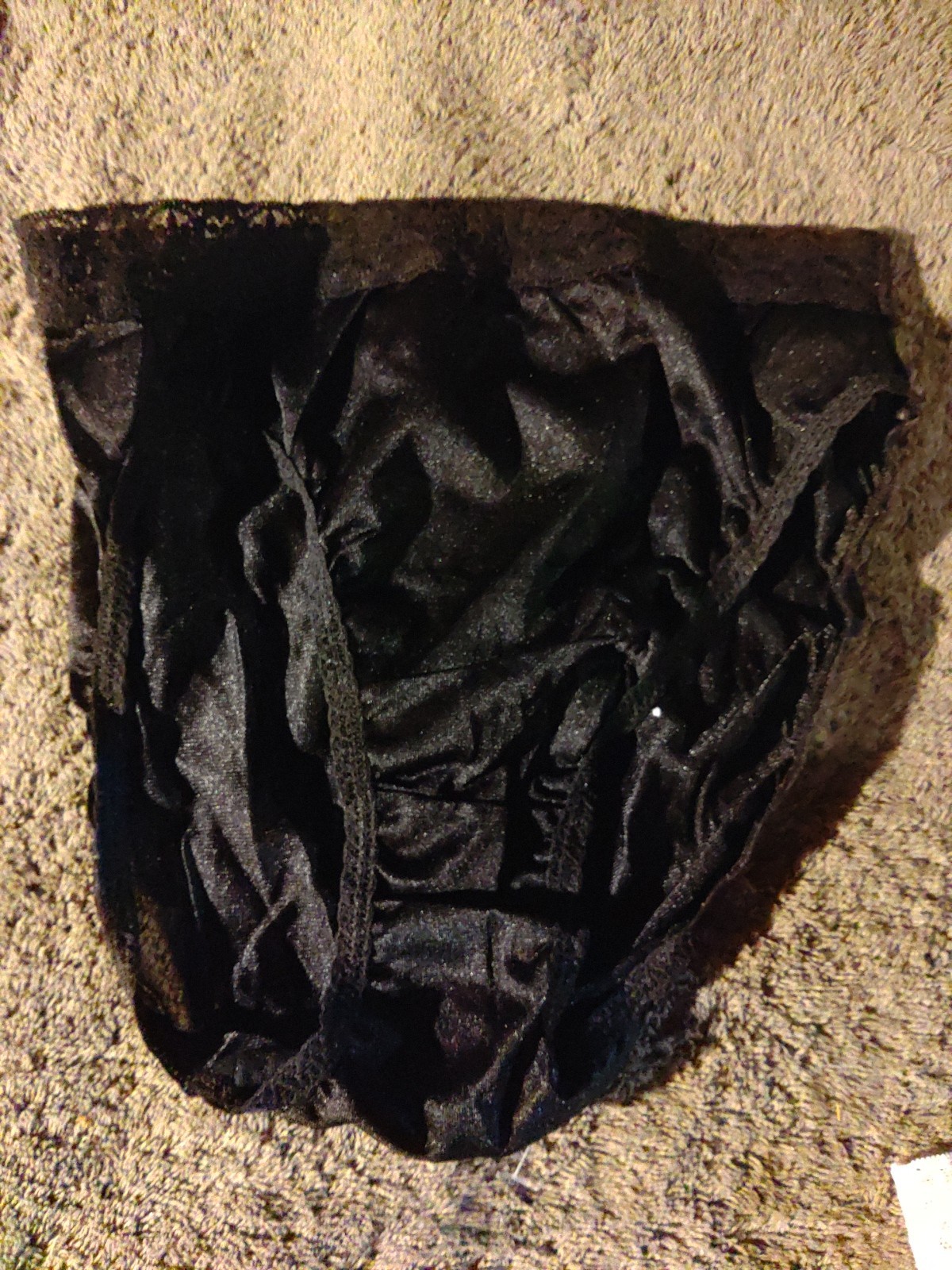 Hicut Sz 5 vintage fruit of the loom 100% nylon panties w/tag, Wide Lace Black