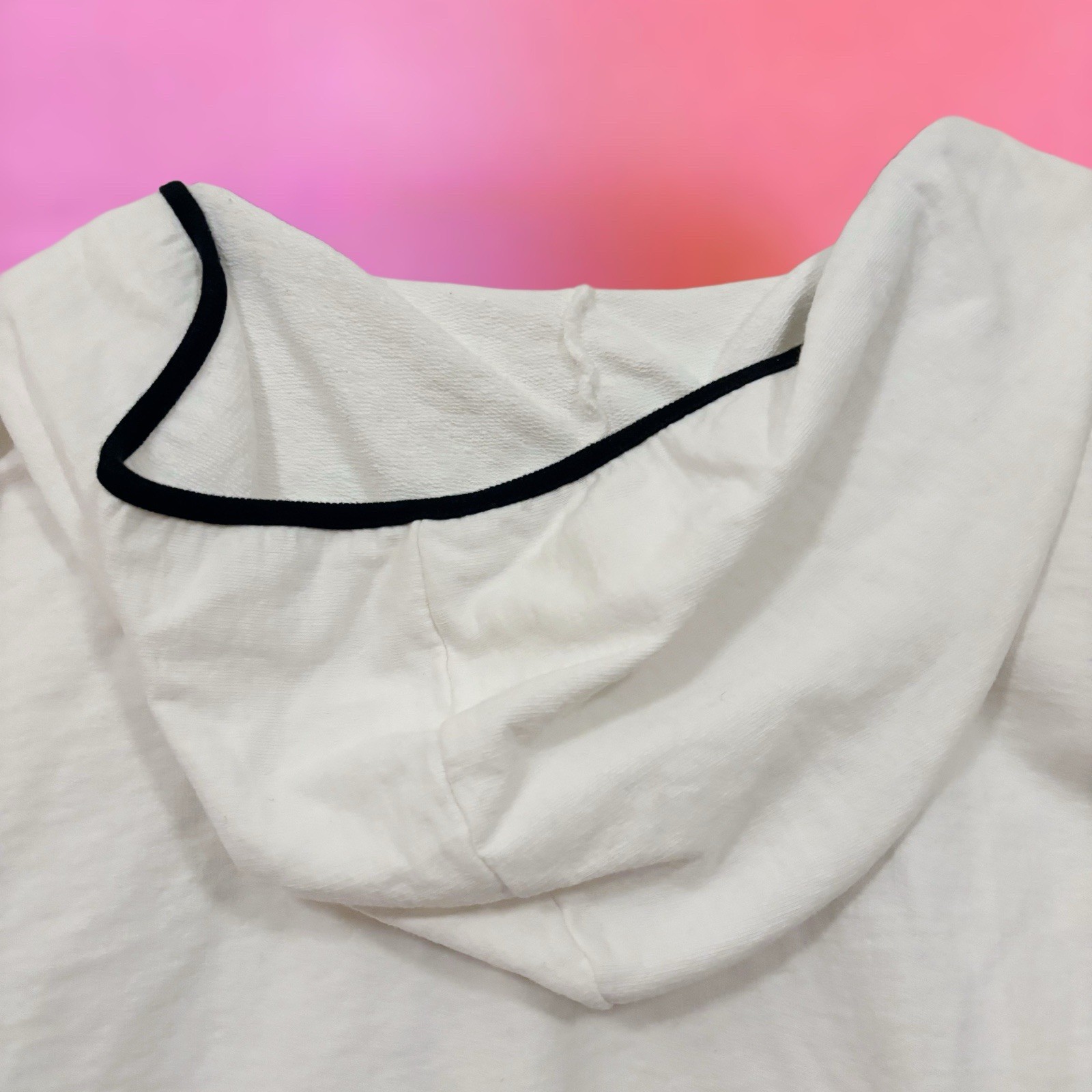 Vintage 1990s Capistrano Essentials White Black Zip-Up Hoodie T-Shirt – 2XL 3XL