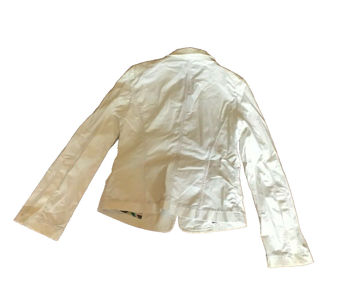 Womens Stylish Jacket Blue Byblos Knit Cotton White Jacket Jacket Size 42