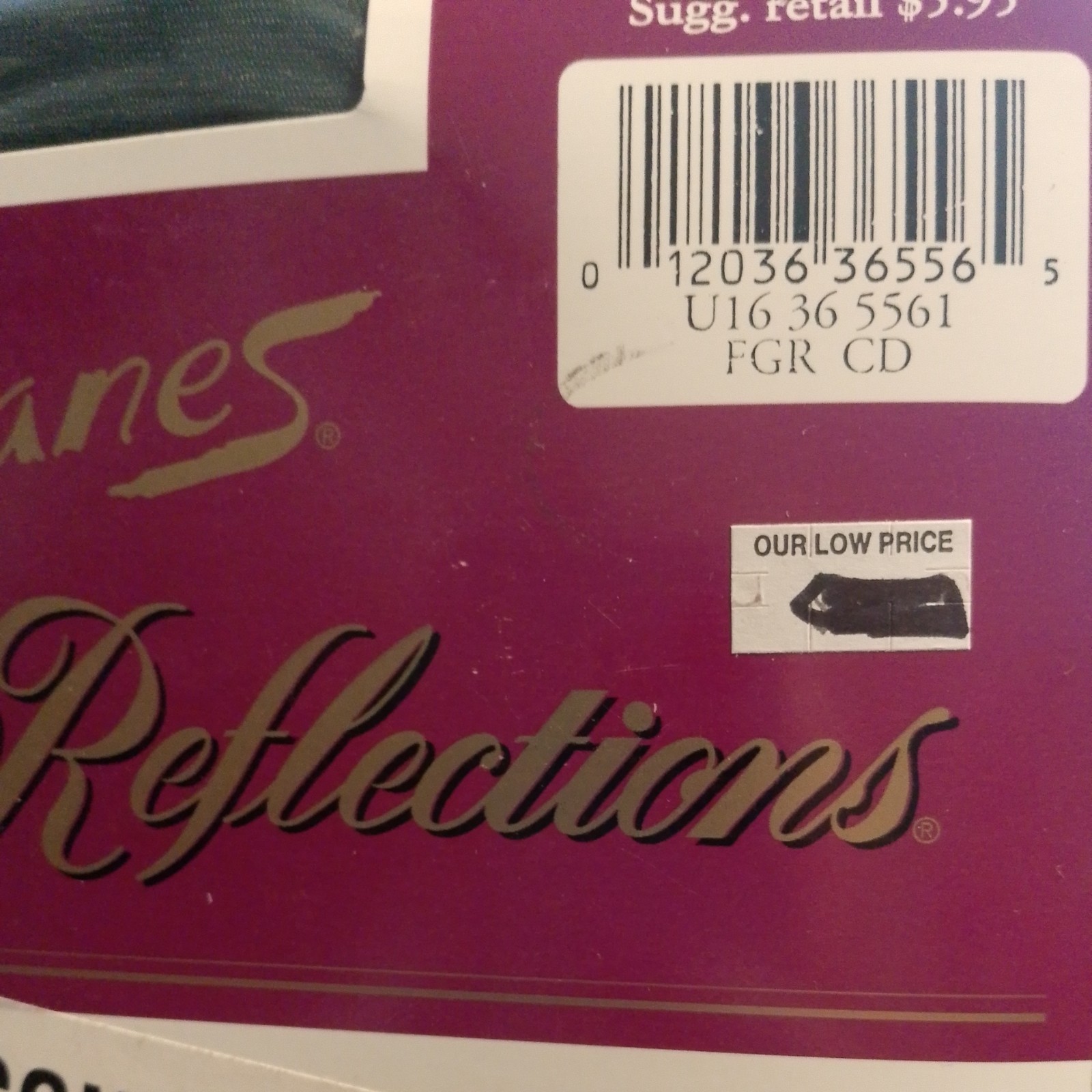 Vintage Hanes Silk Reflections Forest Green Control Top Pantyhose C-D New
