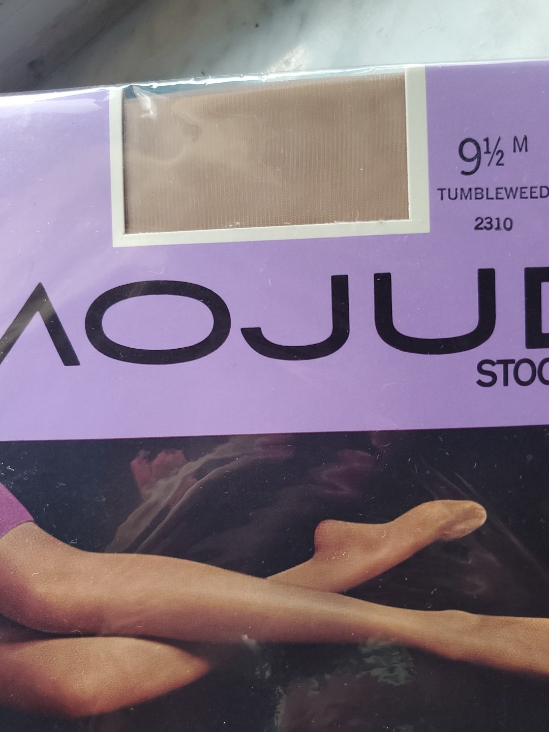 MOJUD 9 1/2 Seamless Stockings Nylons Kayser Roth Tumbleweed Color