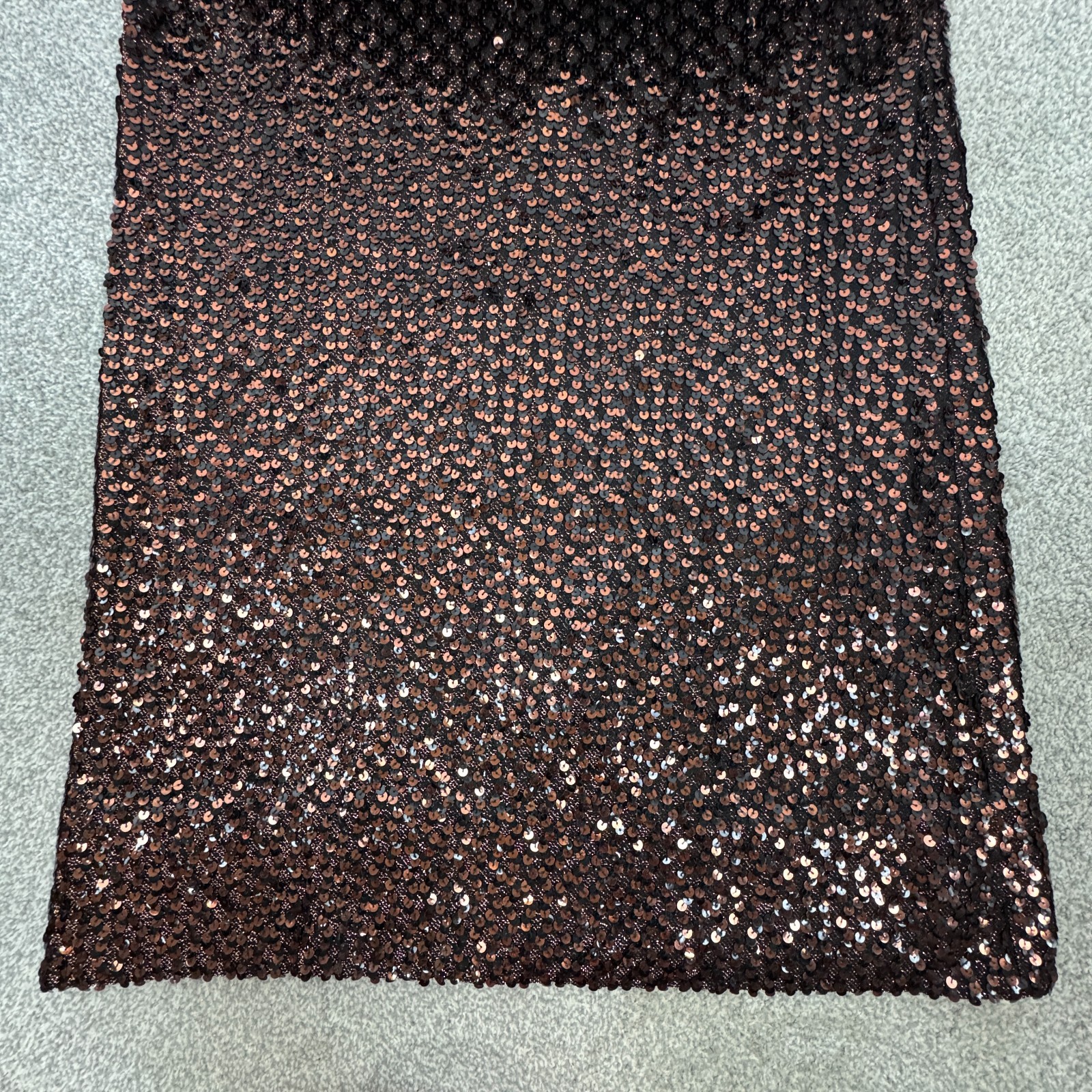 Marita By Anthony Muto Retro Bronze Sequined Long Vintage Dress 60&rsquo;s