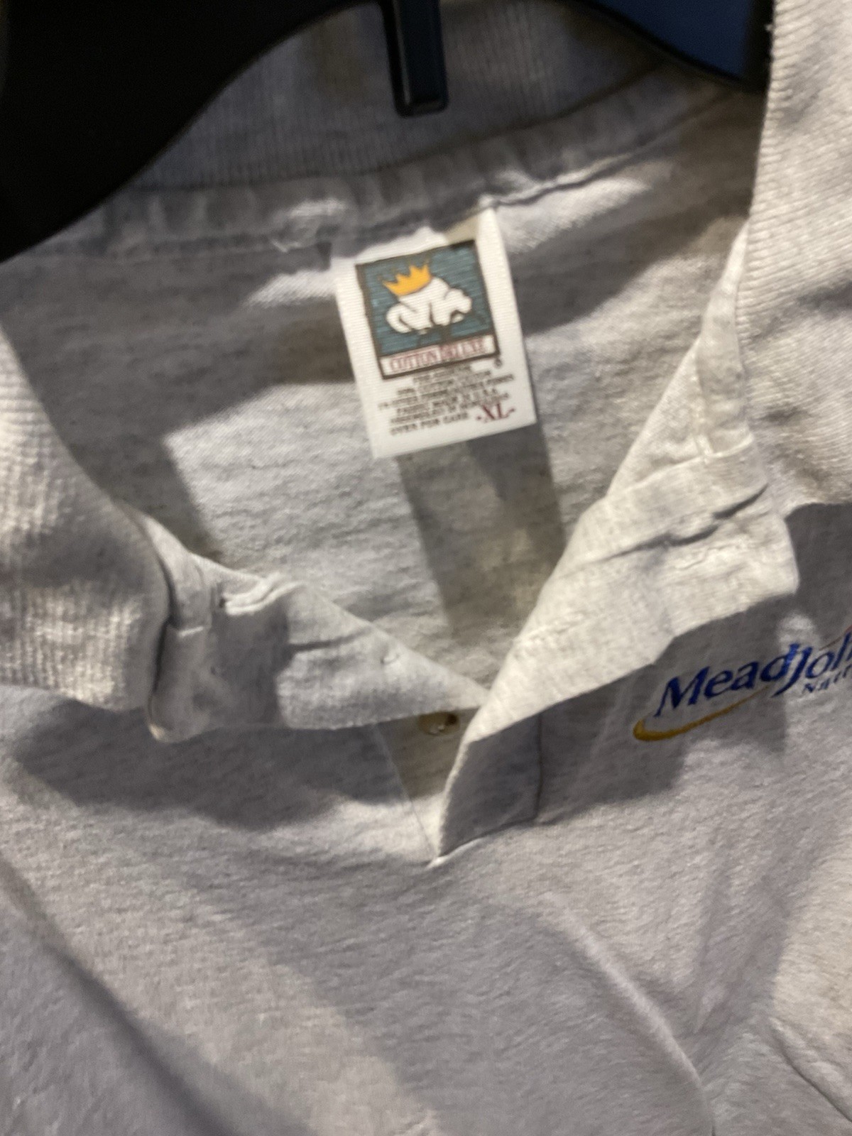 VTG Mead Johnson Nutritional Men’s Polo Shirt Size Xl Gray