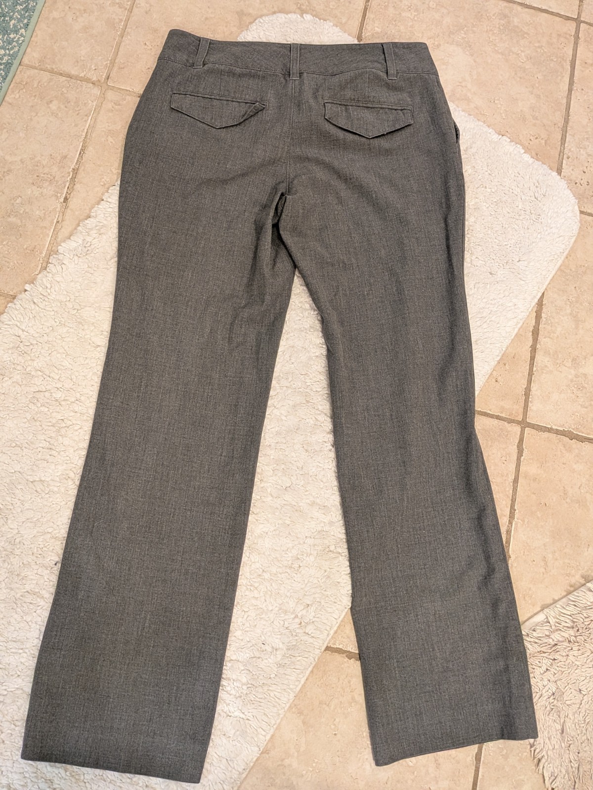 Vintage 2006, low rise gray slacks, Women 8. 32 in Waist. 9 in Rise. 30 inseam.
