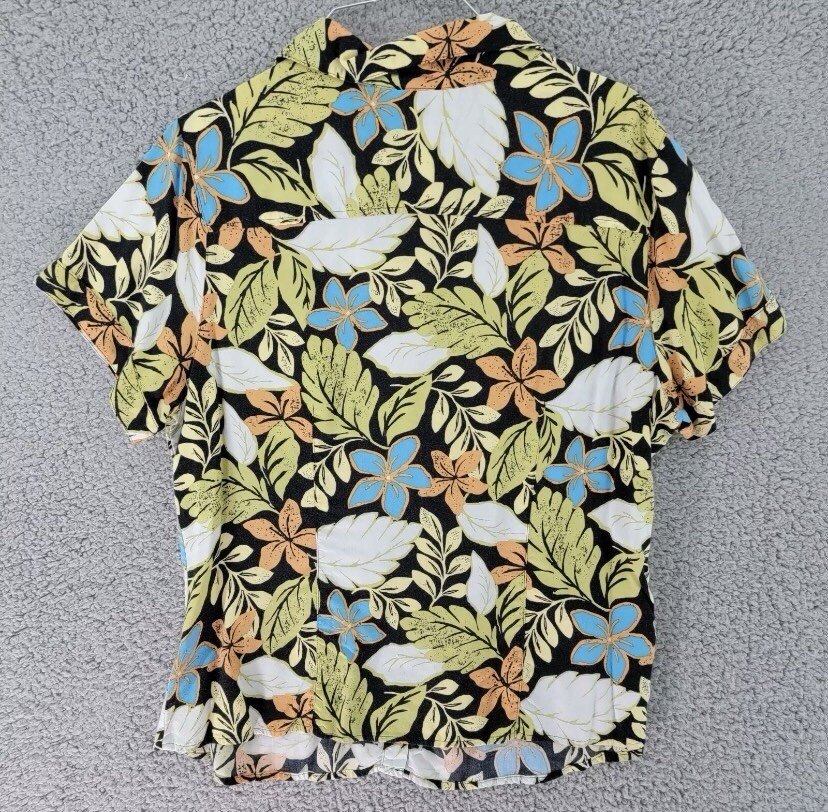 Vintage Hawaiian Style Button Down Shirt Basic Editions Extra Large