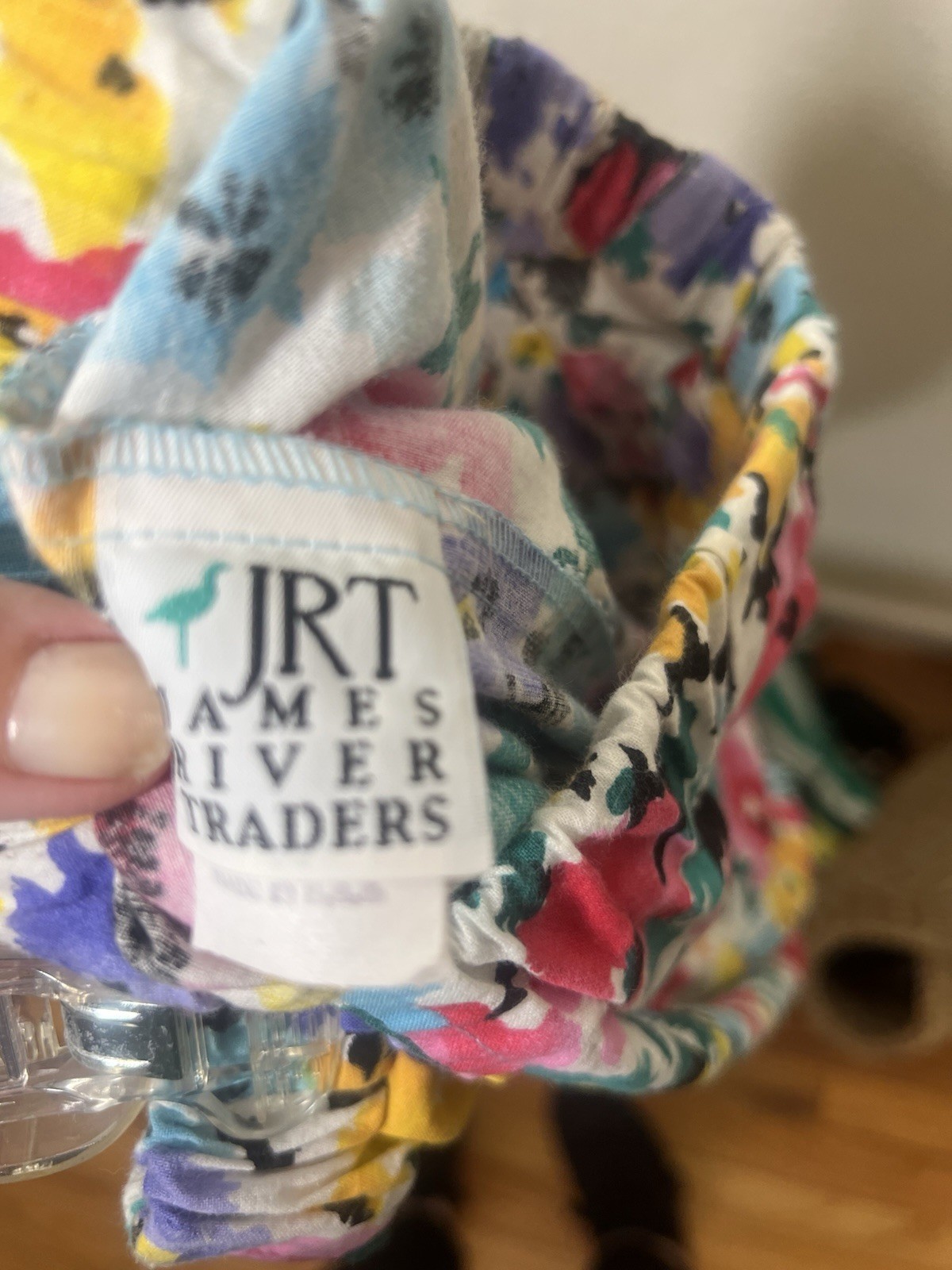 VTG JRT Women’s James River Traders Summer Shorts Pink Multi Floral Pull On, 14