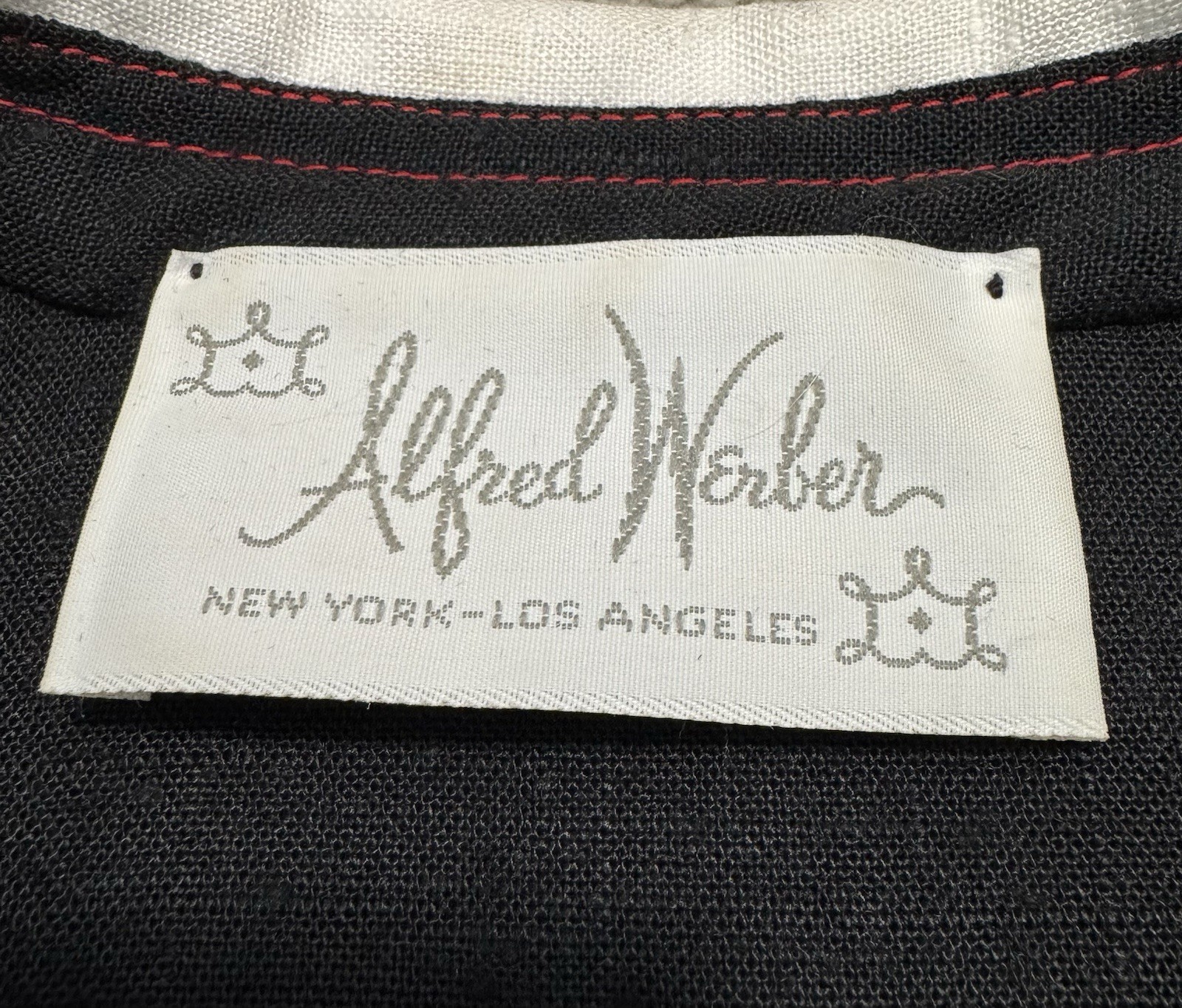 Alfred Werber vintage black button up dress size 10