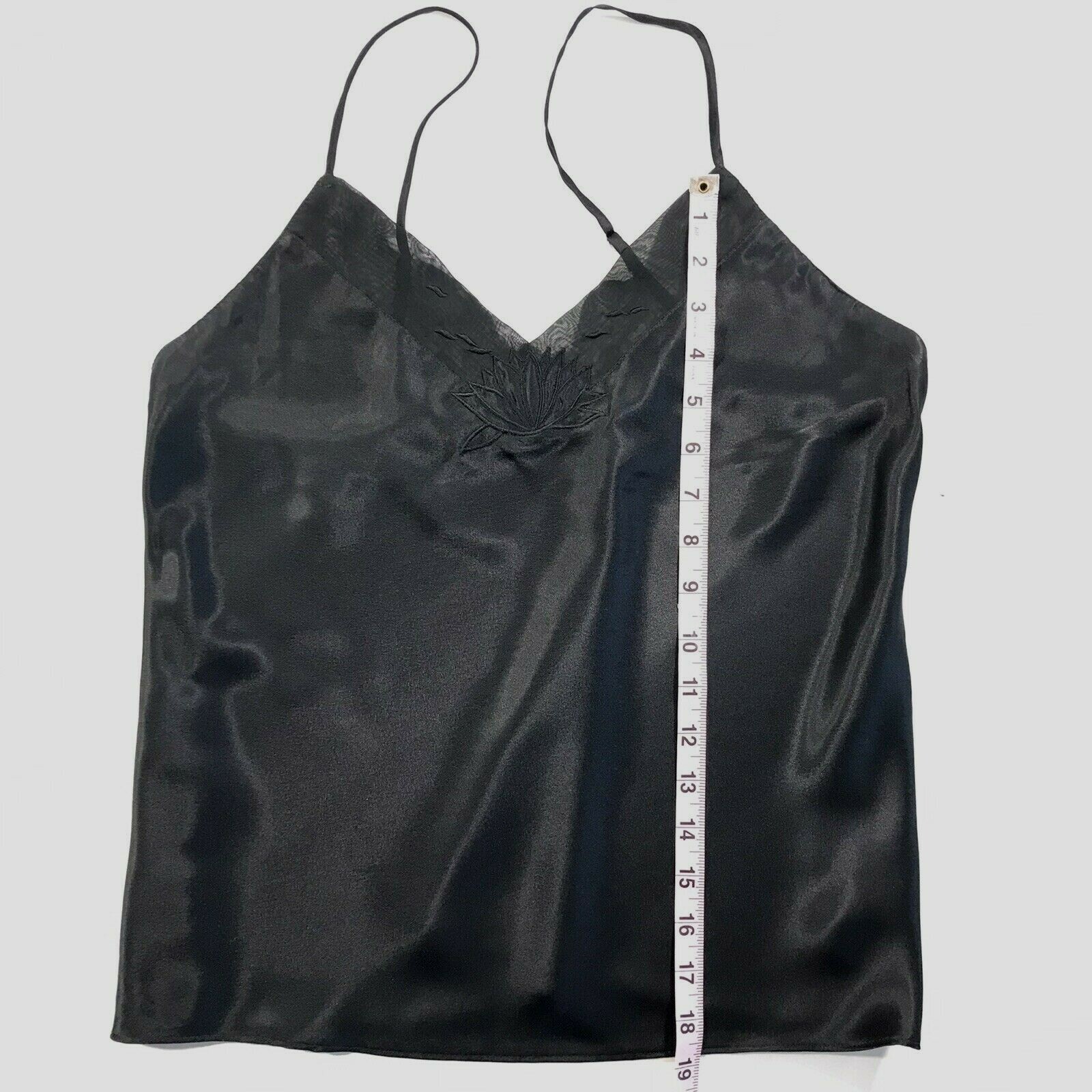 NWOT Vintage Val-Mode Camisole Black Cami Medium Gorgeous