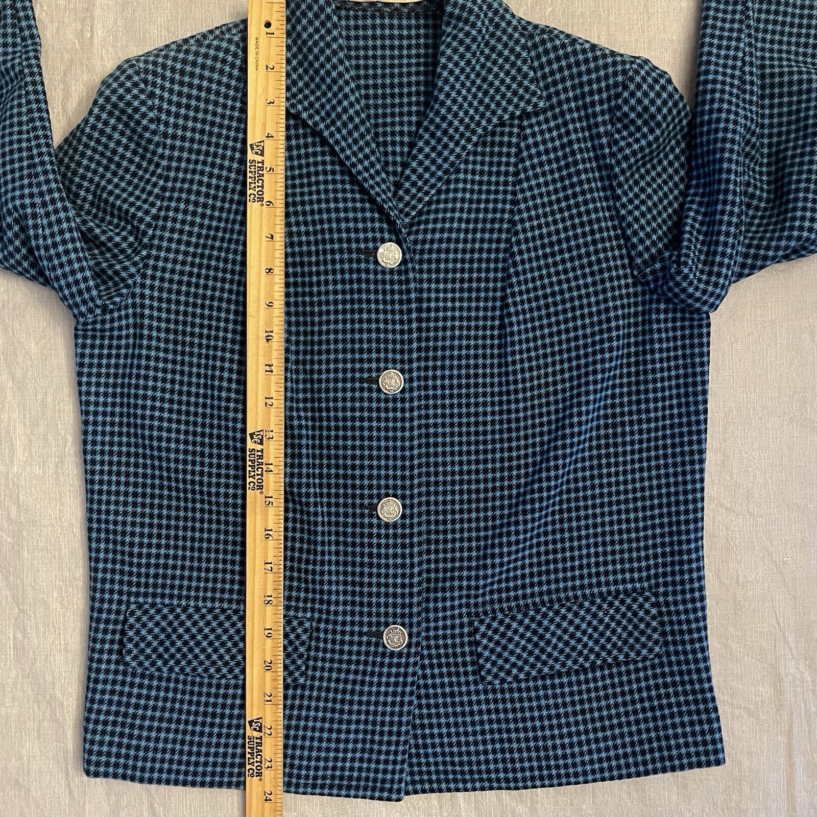 VTG Pendleton Wool Sleeveless Sheath Dress & Jacket 70s Size 12 Houndstooth