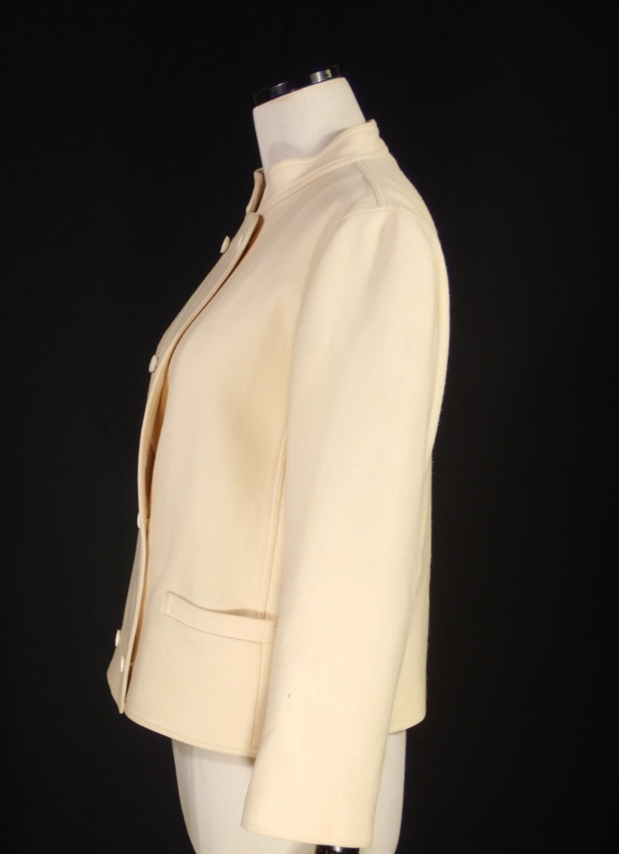 Courreges Vintage Cream Wool Jacket with condition issues Size A