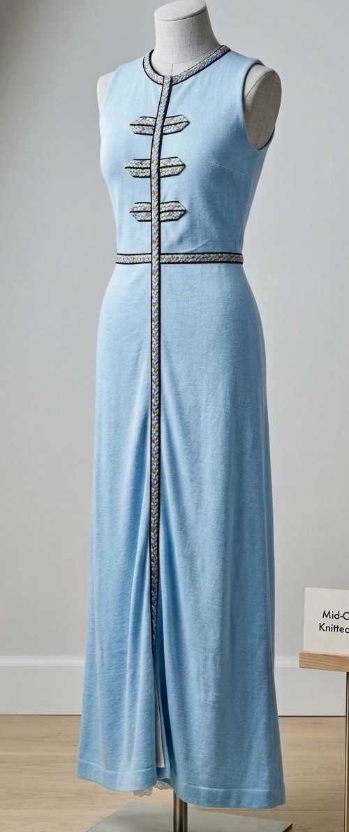 Super Rare 1960s Lilly Pulitzer”The Lilly” Maxi Dress w Chevron Embroidery