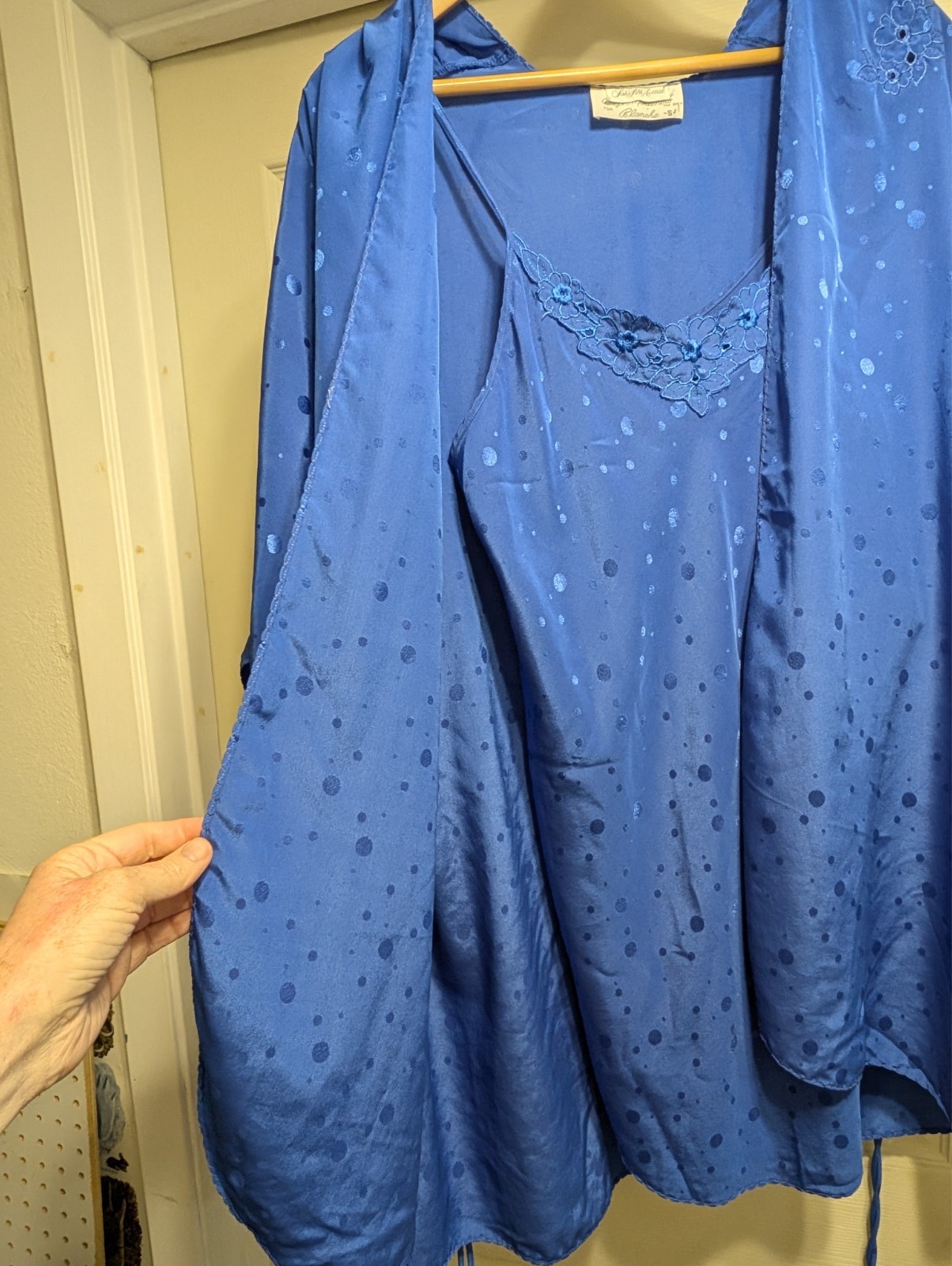 VTG RARE 1990s Saks Fifth Avenue Blanche By Ralph Montenero Nightgown & Robe S