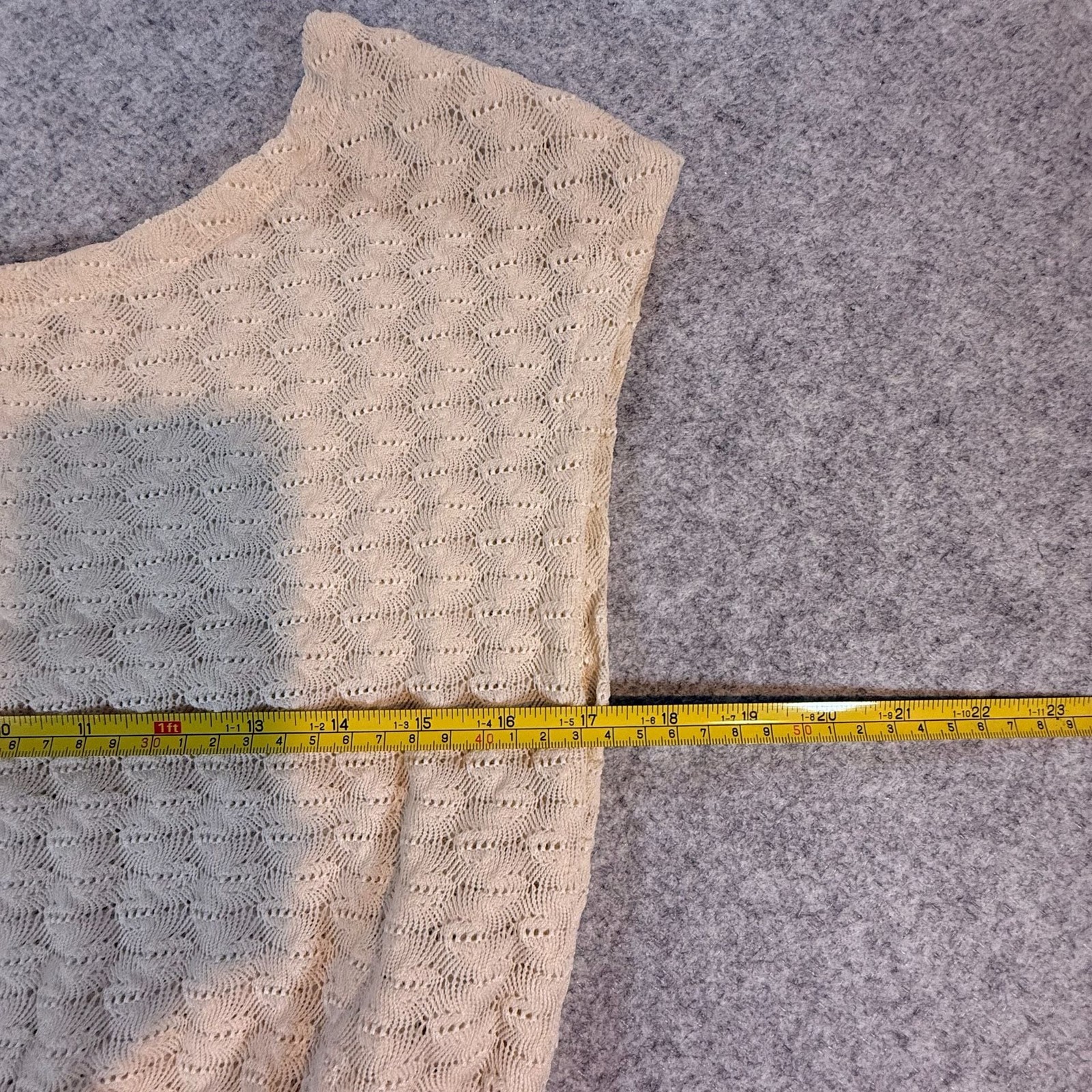 Vintage Lady Blair Ivory Textured Knit Dress Animal Belt USA Size 10 70s Boho