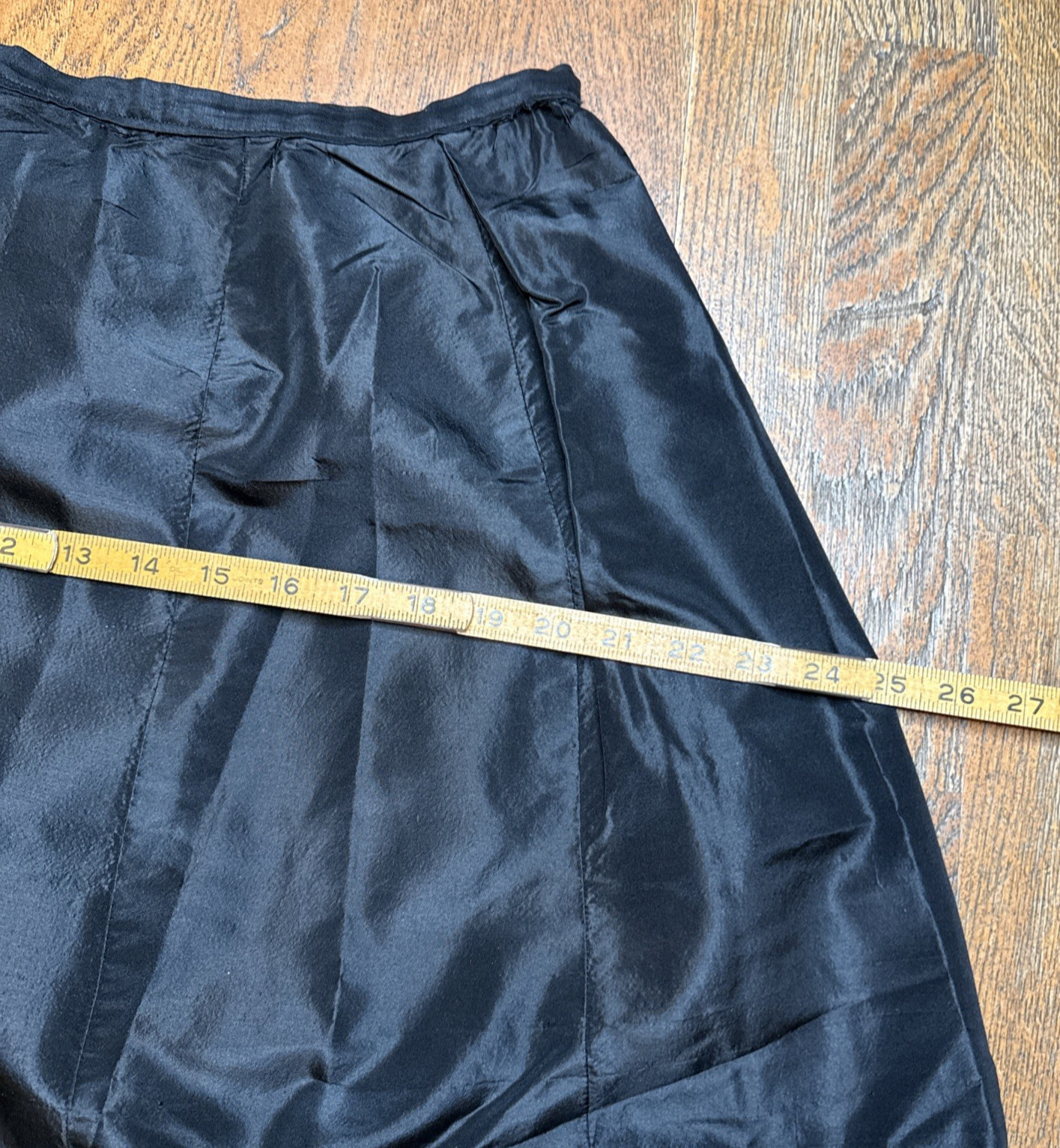 Antique Victorian Wounded Bird Silk Taffeta Petticoat – Pink Selvage – c. 1890