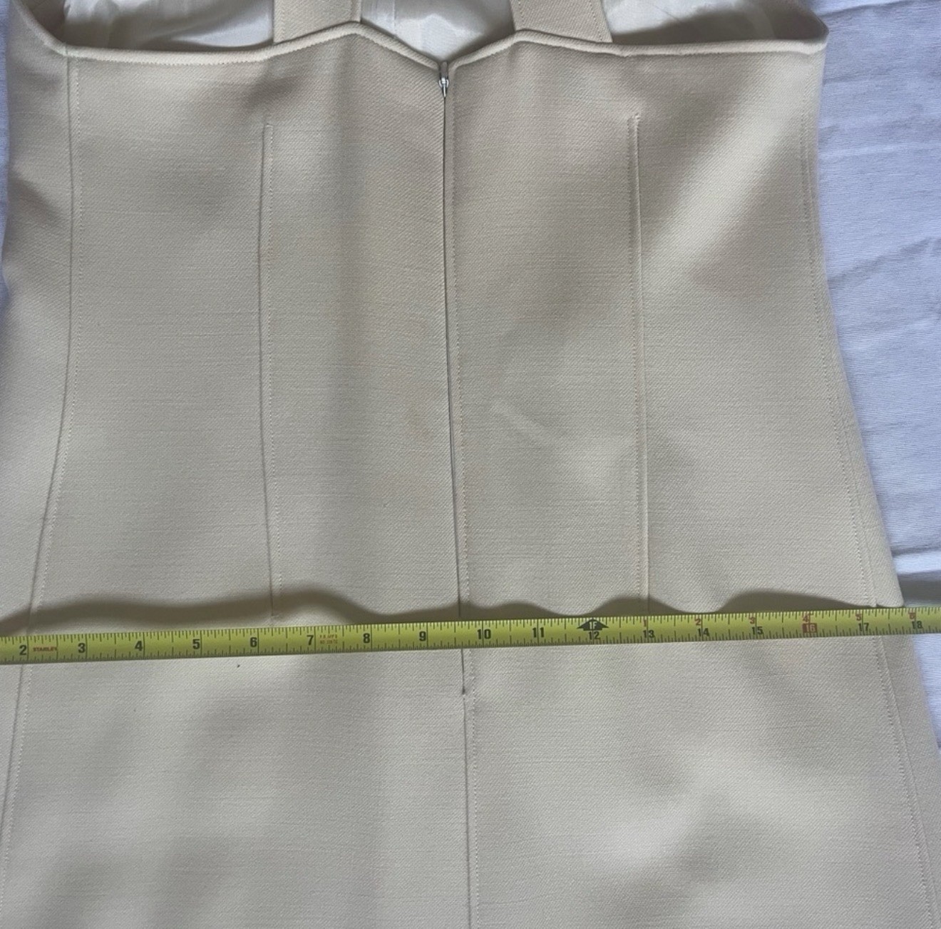Vintage Courreges Haute Couture Future 70’s Wool Maxi Dress Jumper Ivory Size a