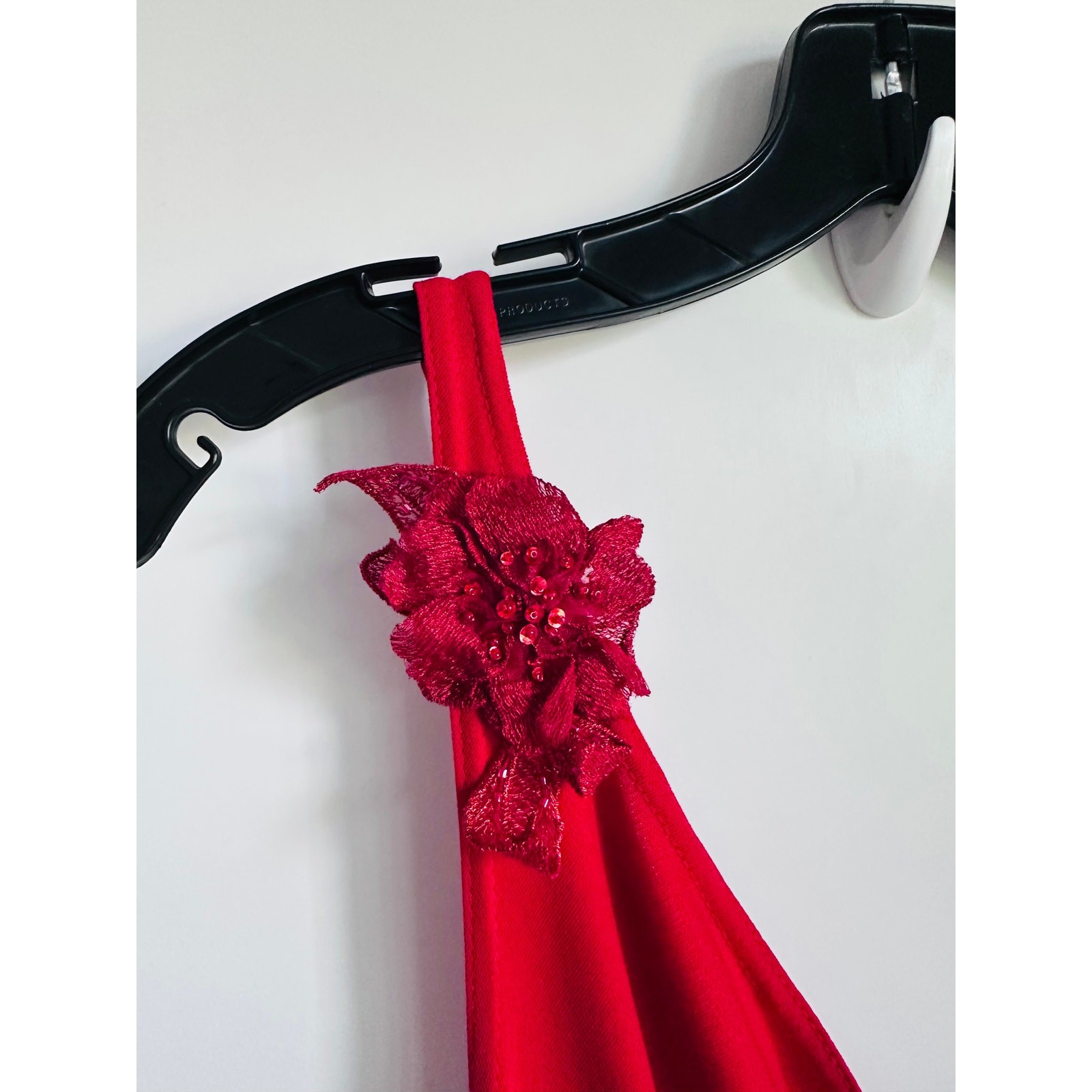 Vintage 90s One Shoulder Fitted Red Dress Size Medium Made USA Formal Party