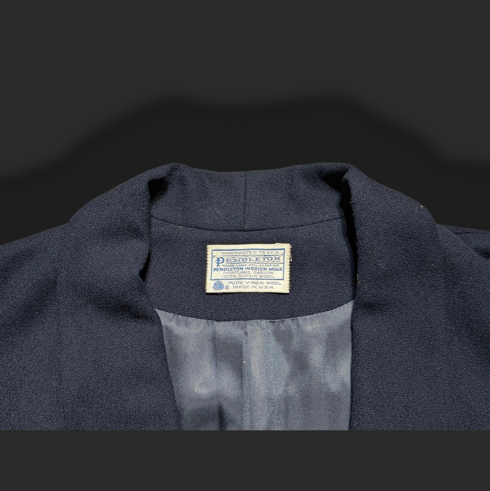 80s Ladies Pendleton Blazer United States Blue Wool XL