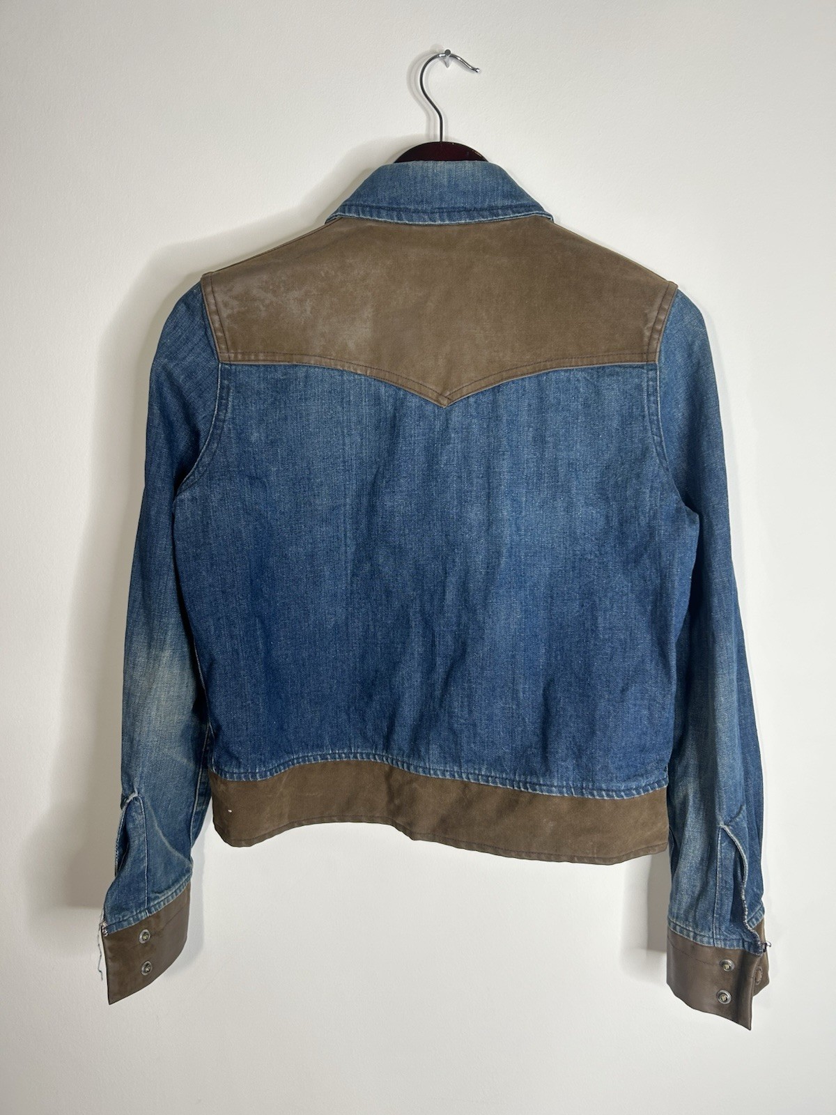 Vintage 1970s Denim Jacket Women’s Blue Snap Up Everyday Jean Western