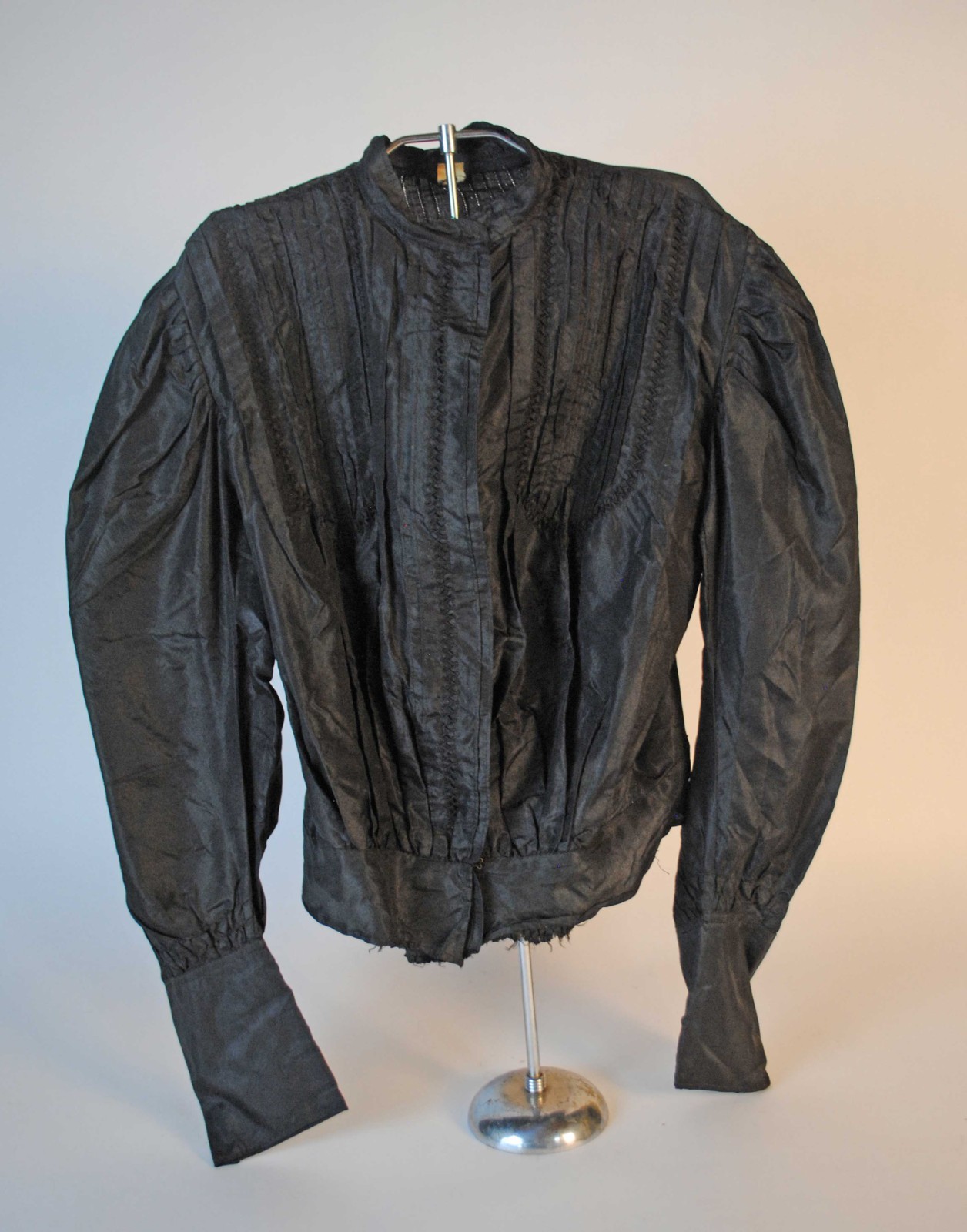 Three Black Silk Taffeta Ladies Blouses, 1890 To 1900s