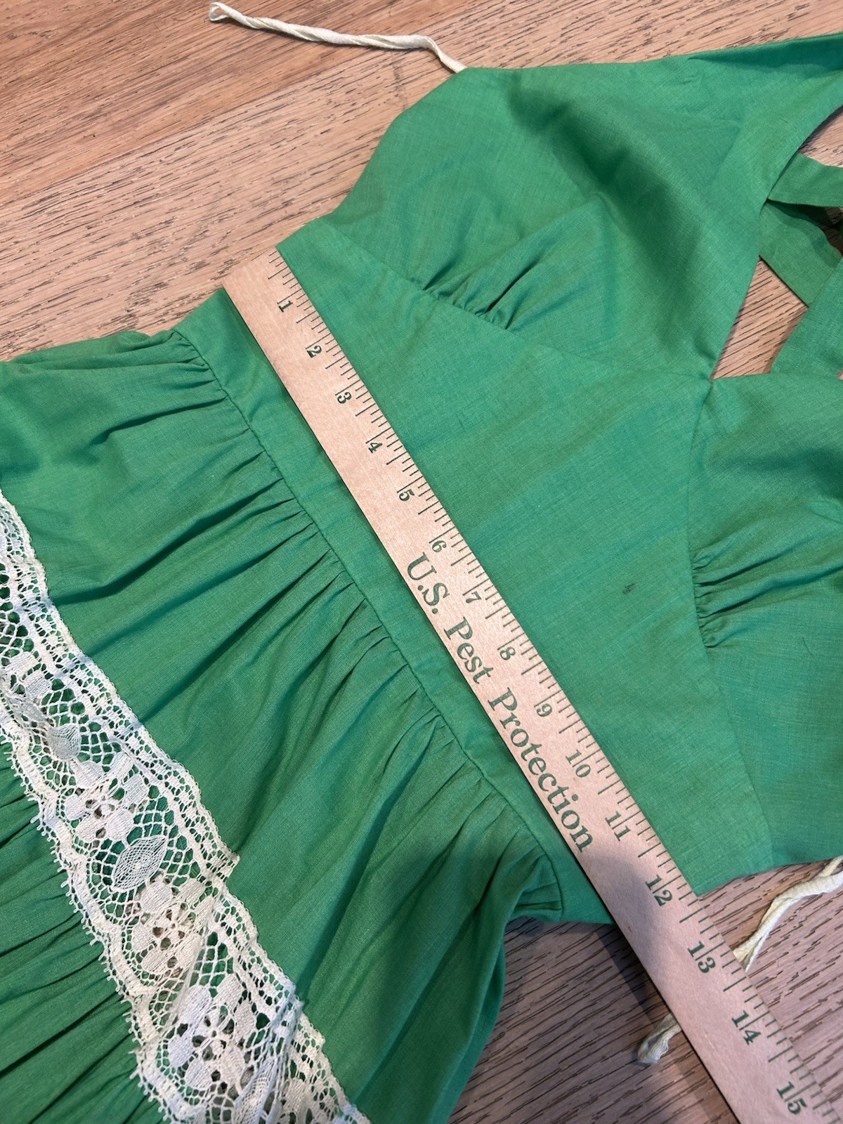 Vintage 1970’s Denise L Dress Women’s Green Halter Lace Maxi Everyday