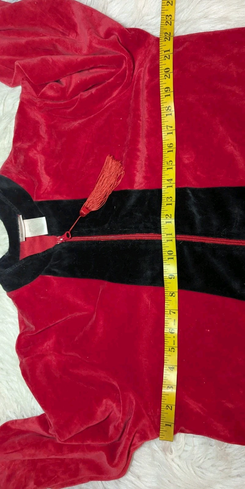 ENCHANTED Red Black LOUNGE Robe House Coat Nightgown 2-WAY ZIP Women&rsquo;s S/M
