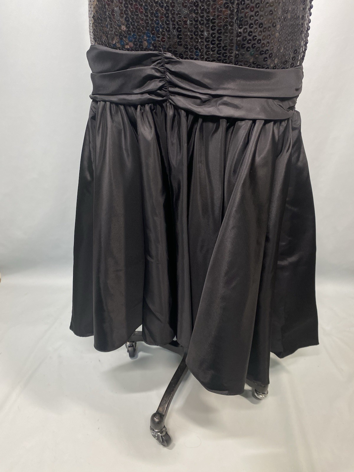 Vintage Dress SIZE EXTRA SMALL black sequin beaded NADINE sheath mermaid 80s 90s
