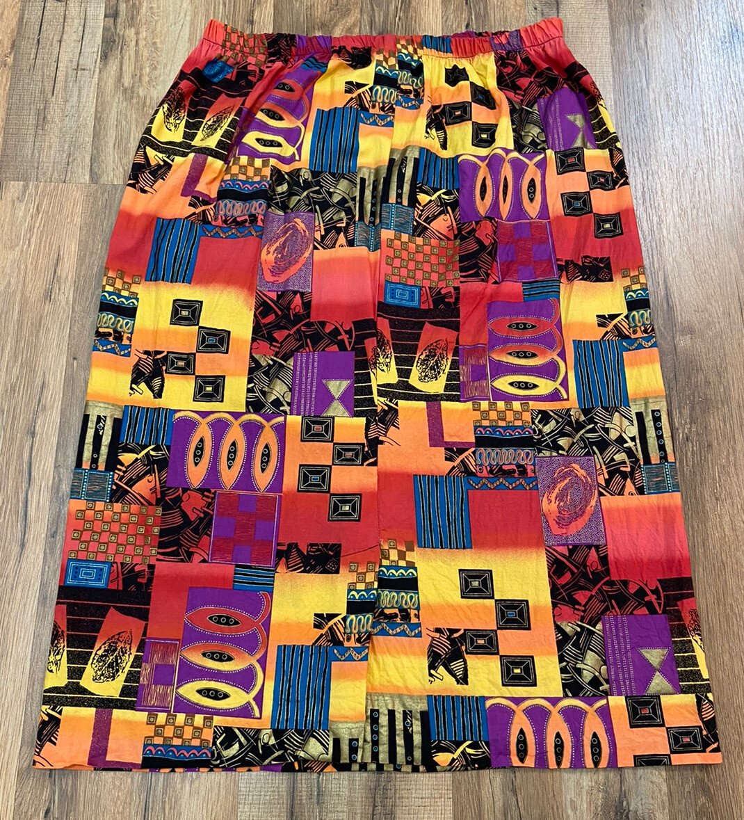 Vintage Koco Collection Multi-Color Ethnic Skirt Set Reg Size Plus Colorful Top
