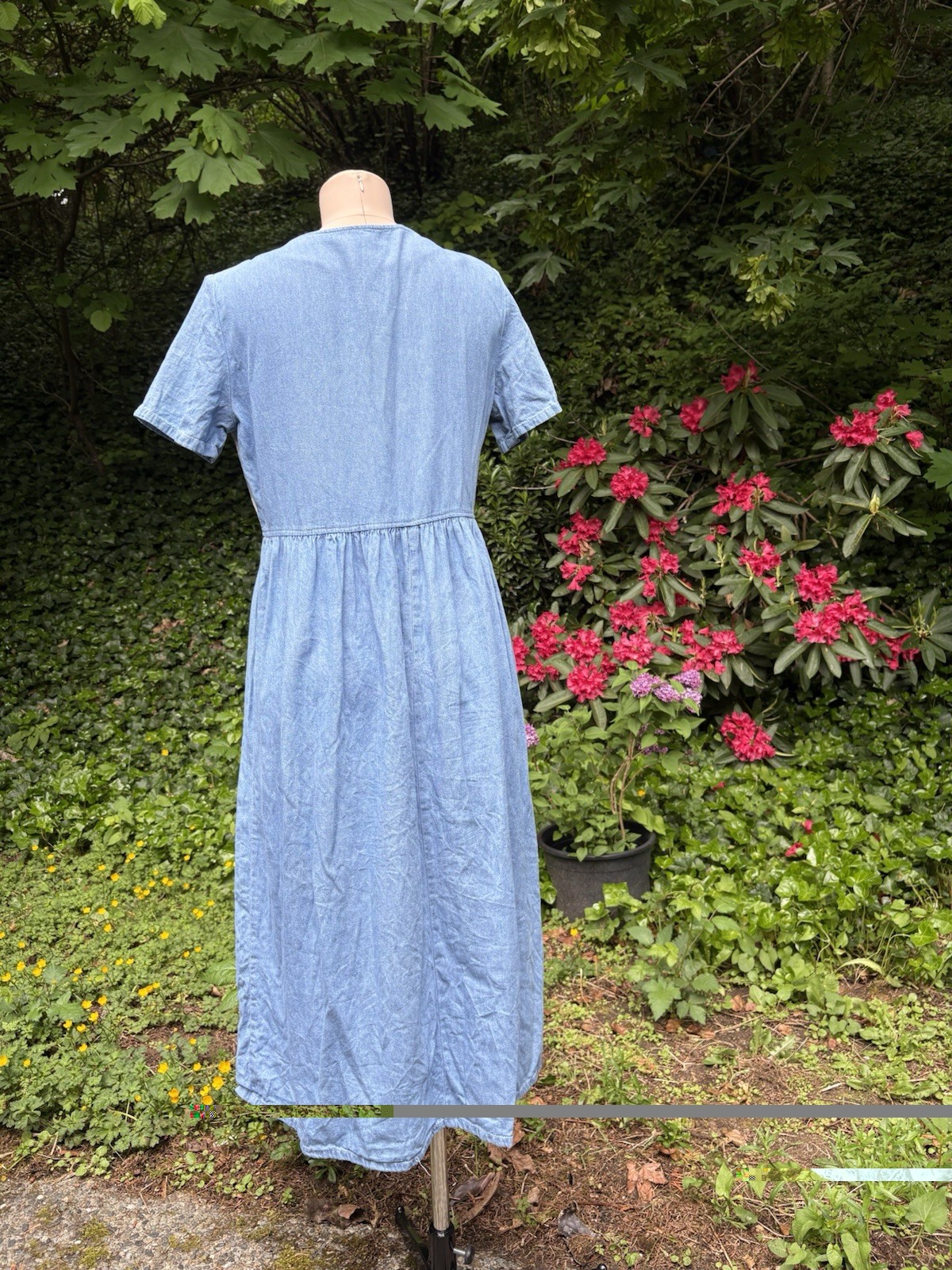 Vintage Ms. Conduct California Blue Multicolor Floral Women&rsquo;s Dress Size 10