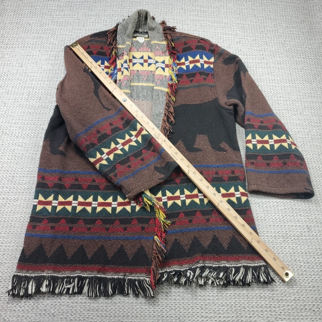 VTG Wrapper Jacket Wrap Womens One SIze Aztec Print Southwestern Coat USA Made