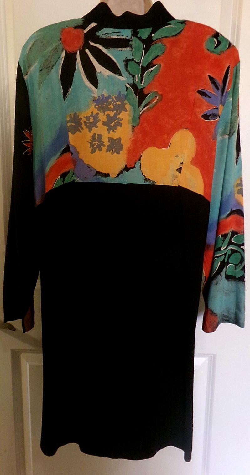 VINTAGE SHARON ANTHONY WOMAN RAYON DRESS/ORIENTAL – See Description for Size