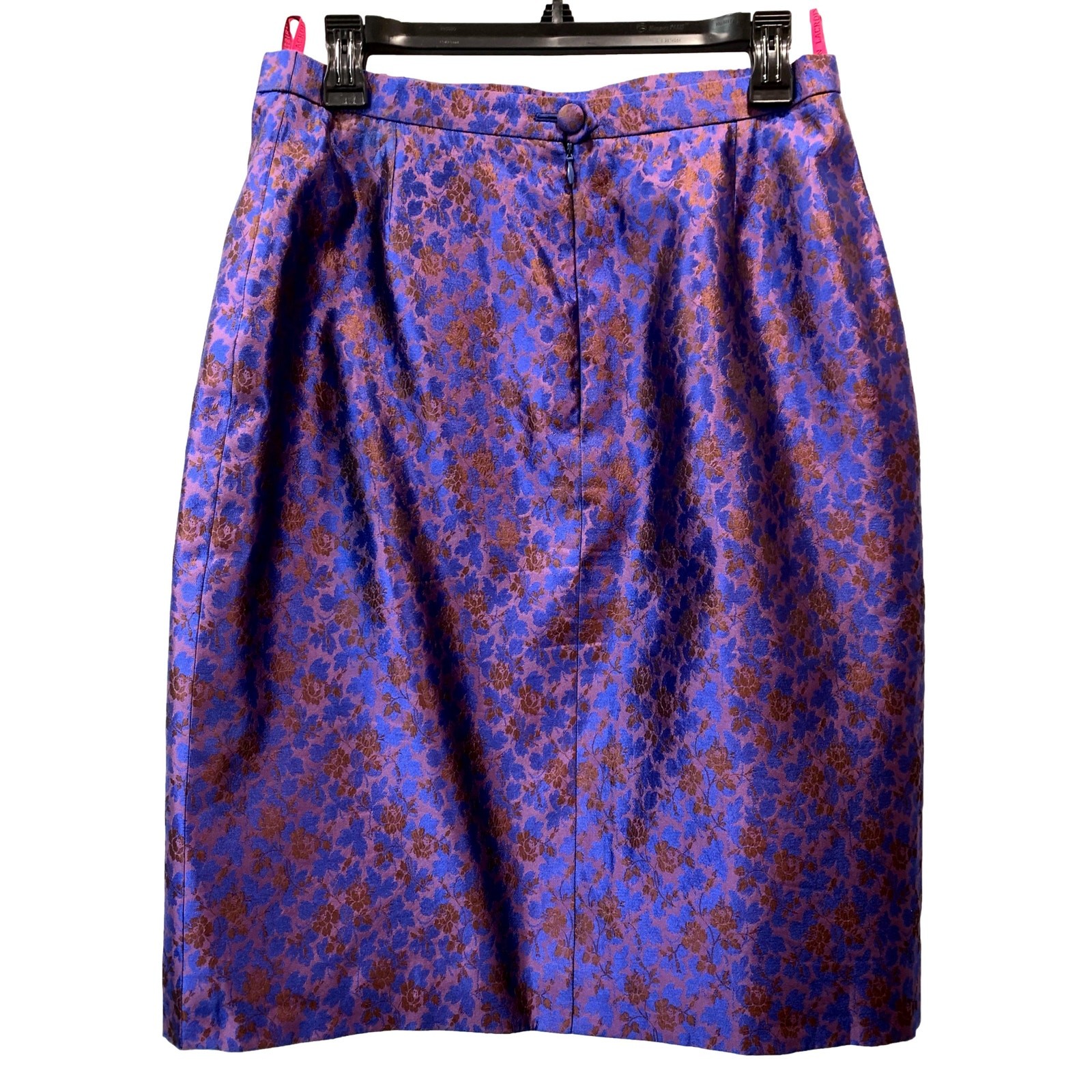 Vintage Christian Lacroix Silk Jacquard Pencil Skirt France FR 44