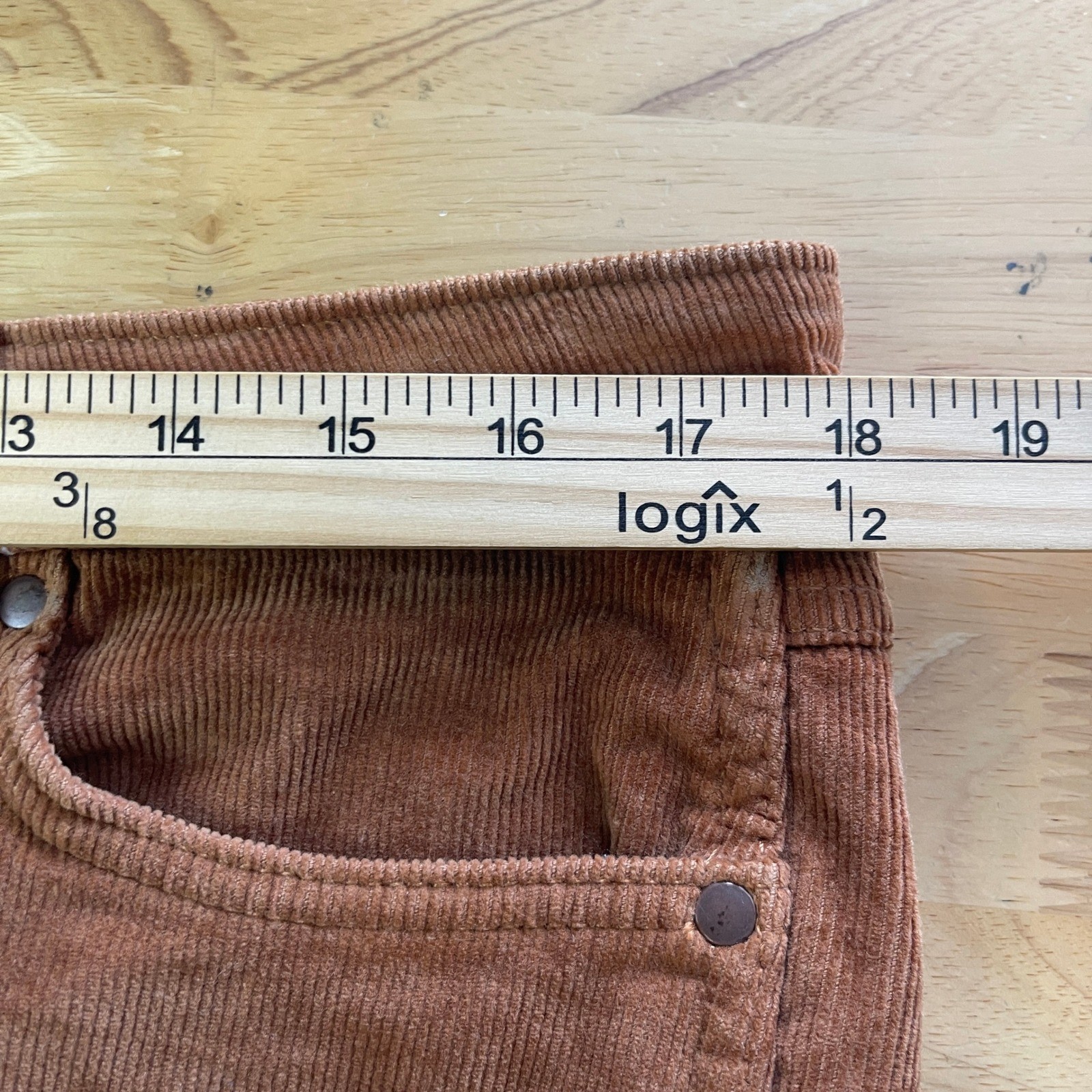 Wrangler RETRO Corduroy BOOT CUT Pants Womens 32×34 Flare High Rise Brown