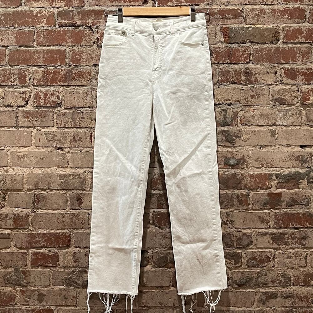 Madewell The &rsquo;90s Straight Crop Jean Size 25 in Tile White