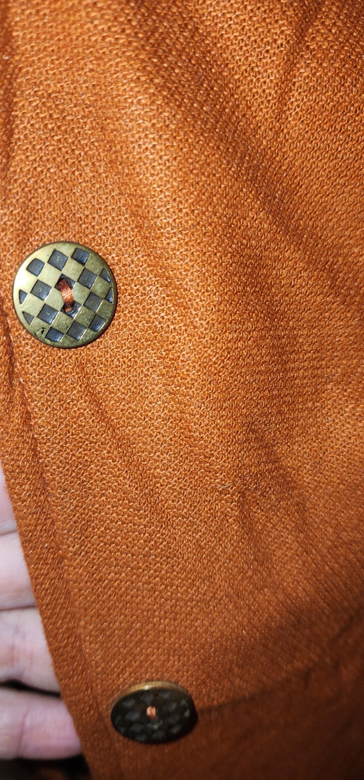 Mod Vintage 1960’s Burndt Orange Rust Pinafore Dress Carol Brent Jumper Size 12