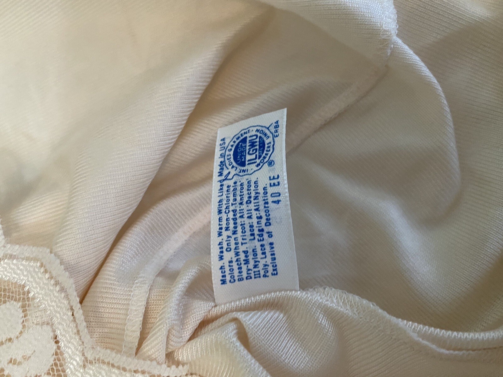 Vintage Maidenform Chantilly Lace Nylon Camisole Women&rsquo;s Cream Ivory Sz 34 USA