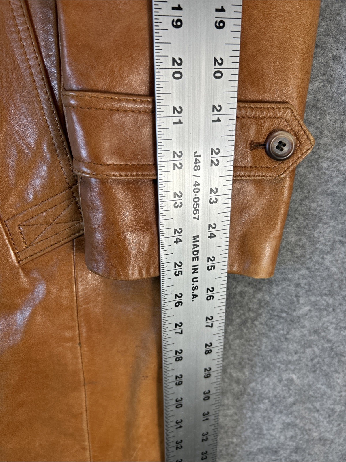 Cortefiel Leather Trench Coat 40 Belted Long Jacket Made in Spain Vintage “Read”