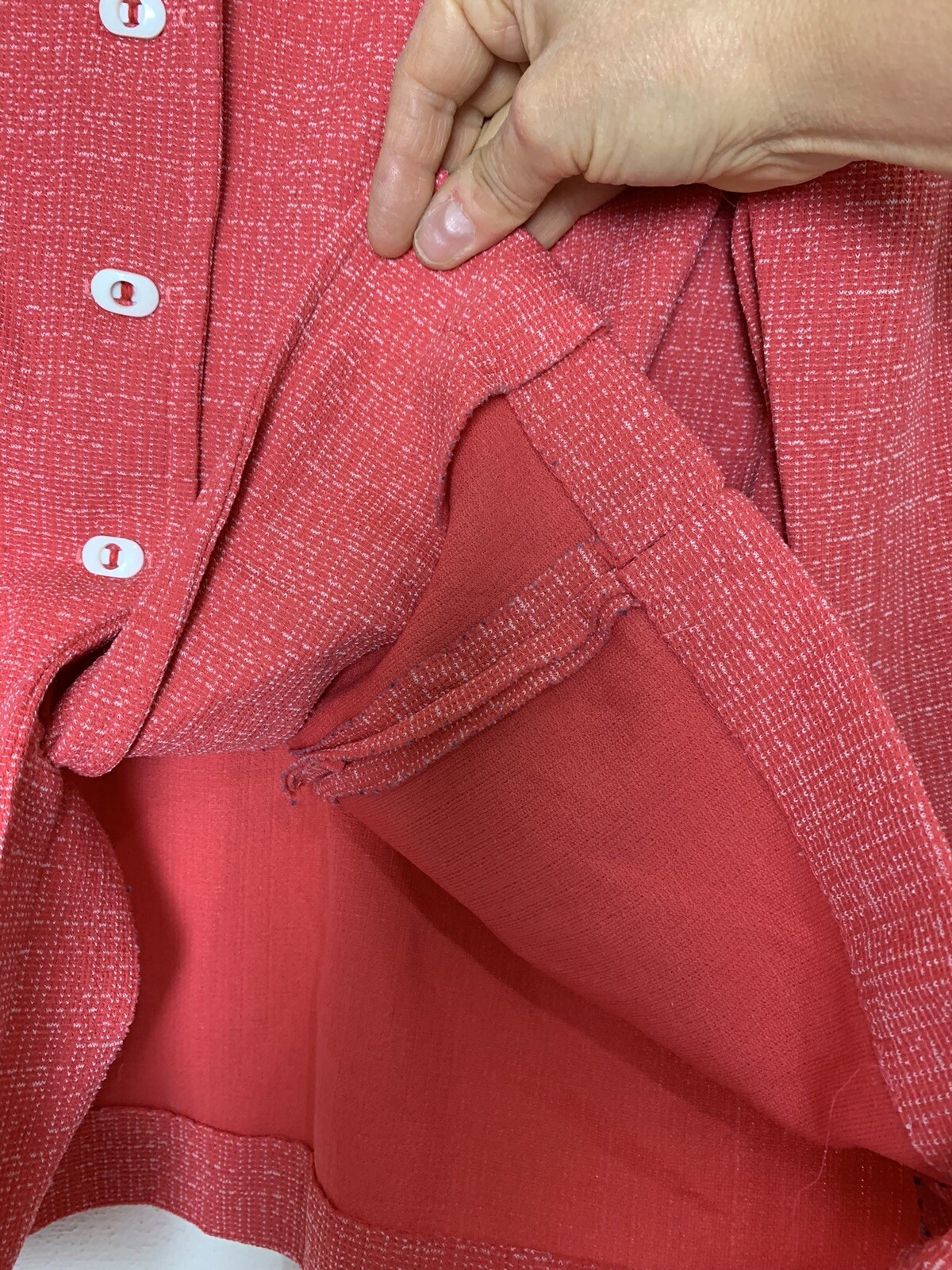 VTG 70s Red Polyester Tailored Jacket Blazer M MEDIUM Flaw Graff Californiawear
