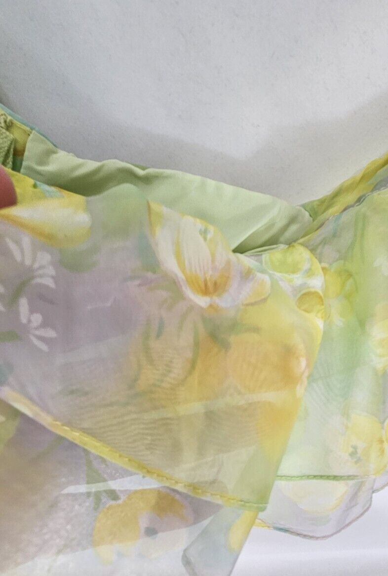 VTG Lorrie Deb Ruffle Multicolor Floral Sleeveless Dress Women&rsquo;s Sz XS/S