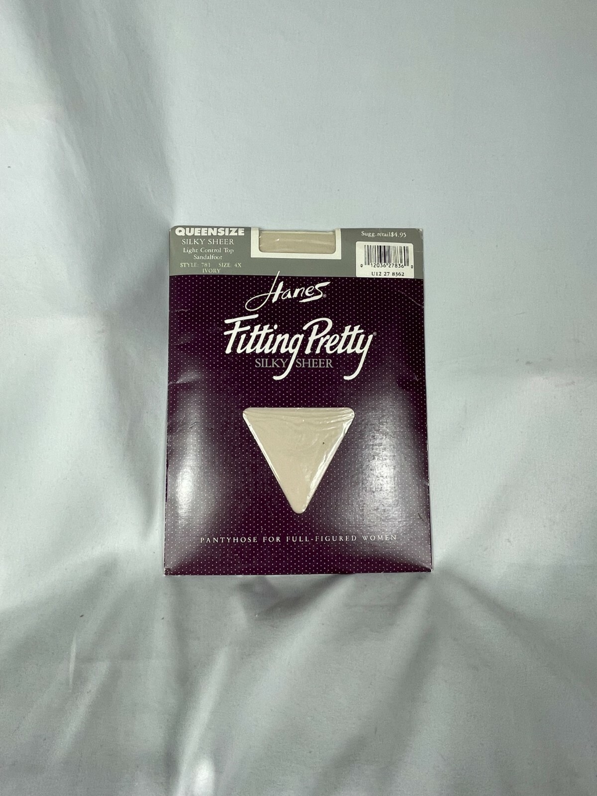 Hanes 781 Fitting Pretty Silky Sheer Light Control Top Sandelfoot Size 4X Ivory
