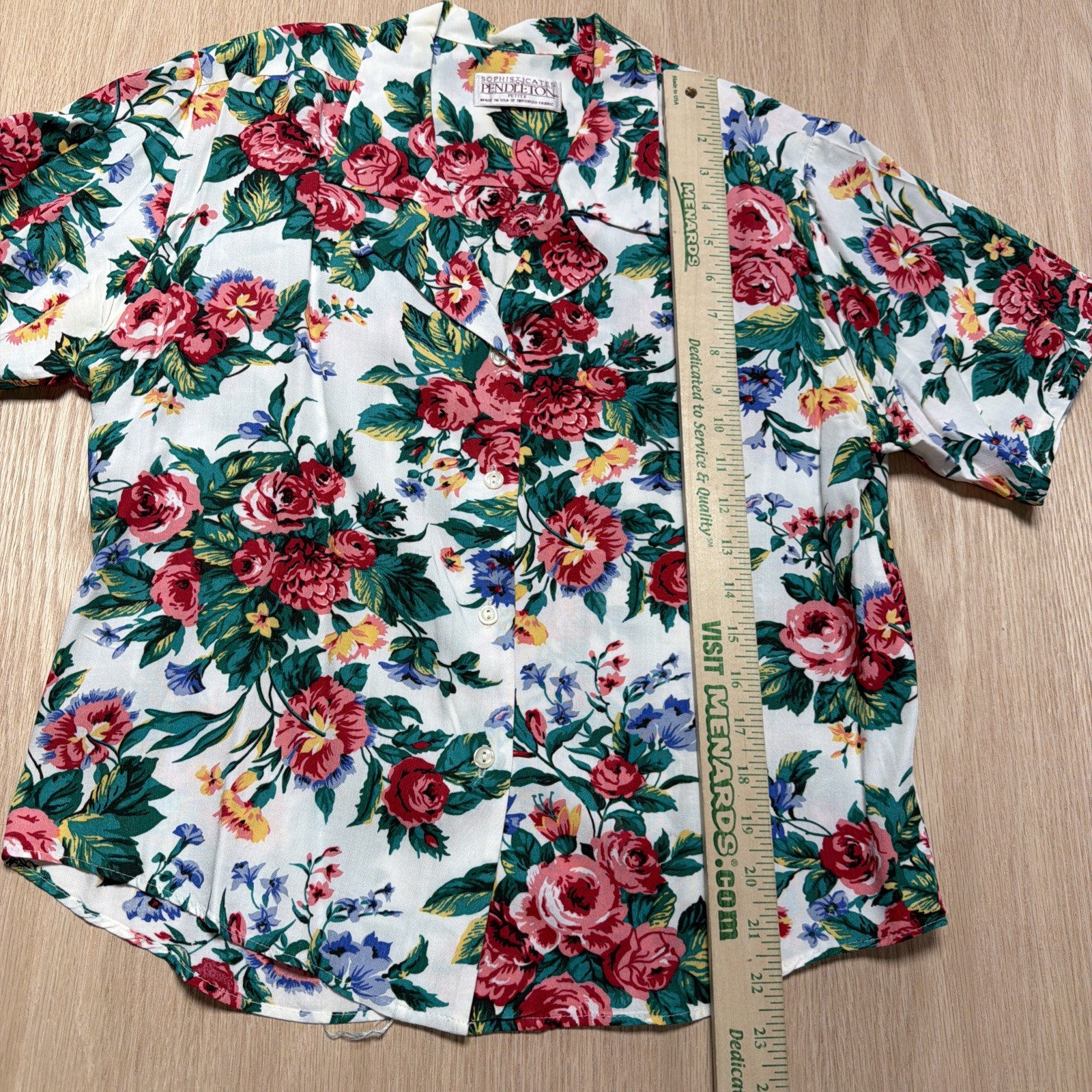 Vintage Pendleton Sophisticates Women’s 2 Piece Set Top 8P Skirt 12P Floral USA