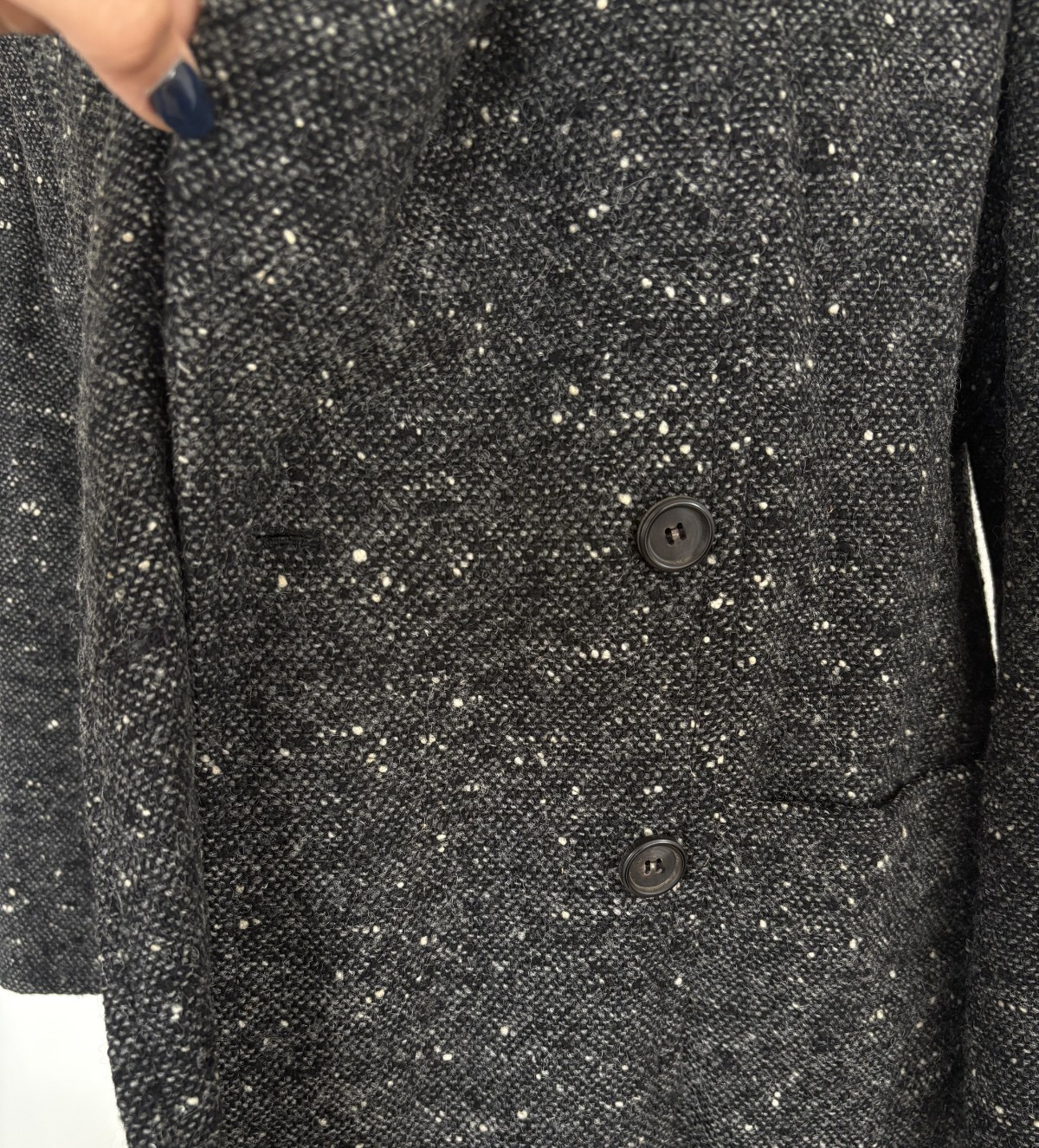 Vintage Saint Laurent Rive Gauche Tweed Blazer – Double Breasted Wool Jacket