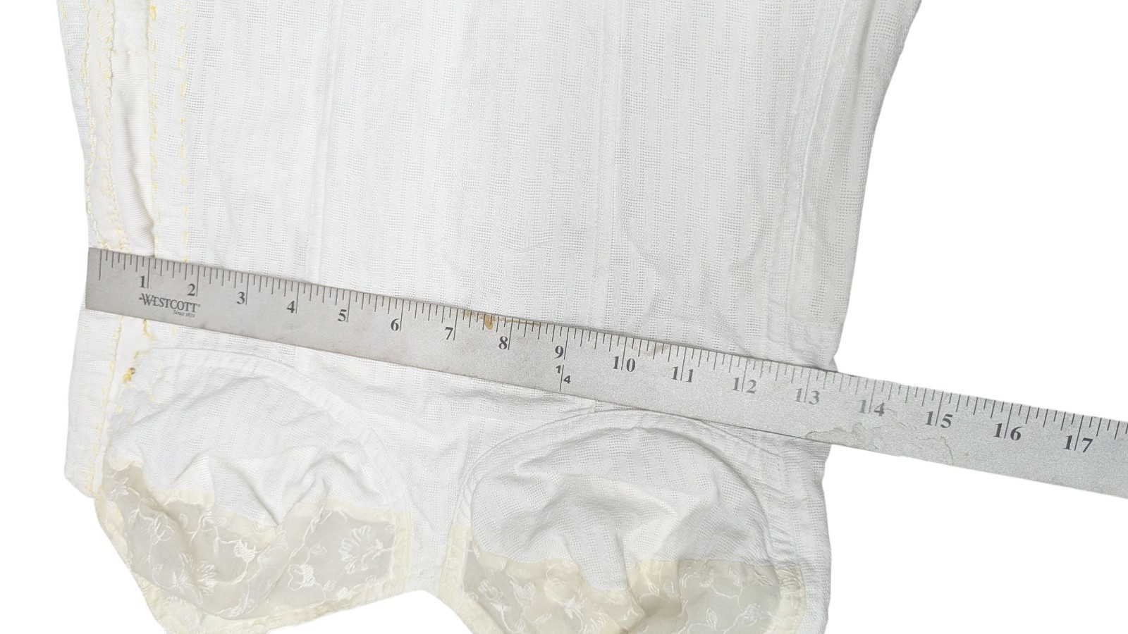 VTG 1950s USA Sears Charmode White Twin-Flex Boned Corset Girdle Altered Read O