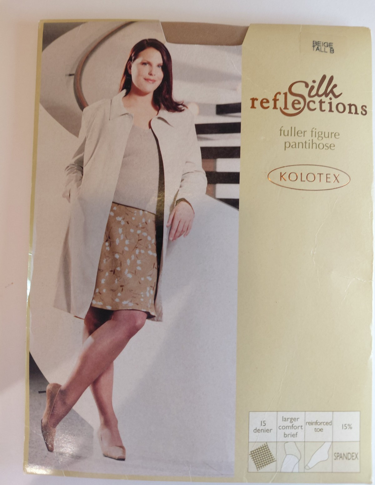 Vintage Kolotex Pantyhose Stockings Bundle Flirts Silk Reflections Large Beige