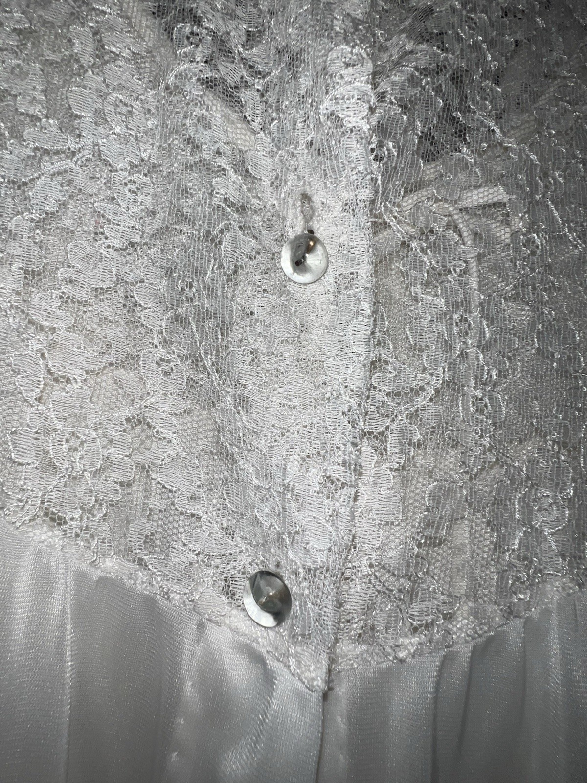 Mid-Century Radcliffe White Peignoir Bridal 2-Pc Nightgown & Robe Set Sz Small