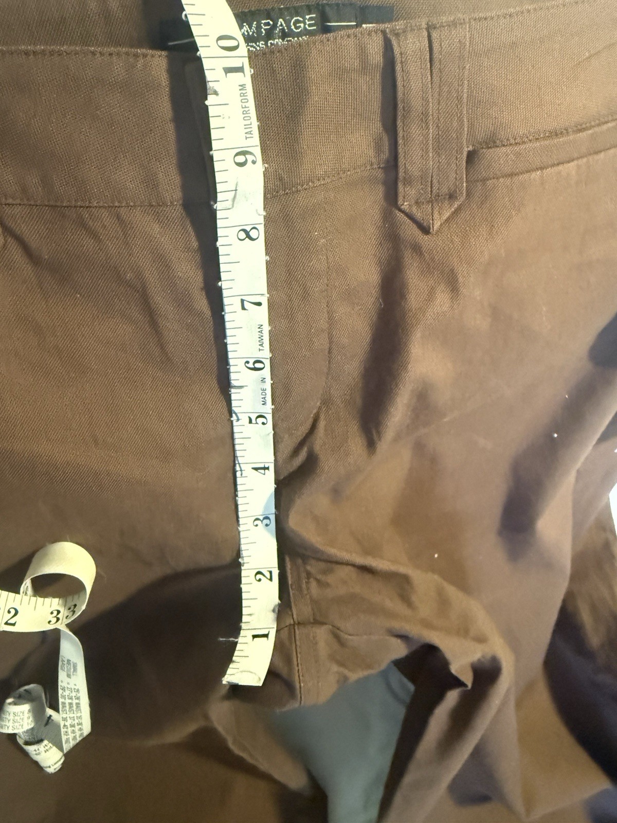 VTG 90S Rampage Sz11 NWTS Brown wide leg Cropped gaucho Shorts Rare Hippie capri