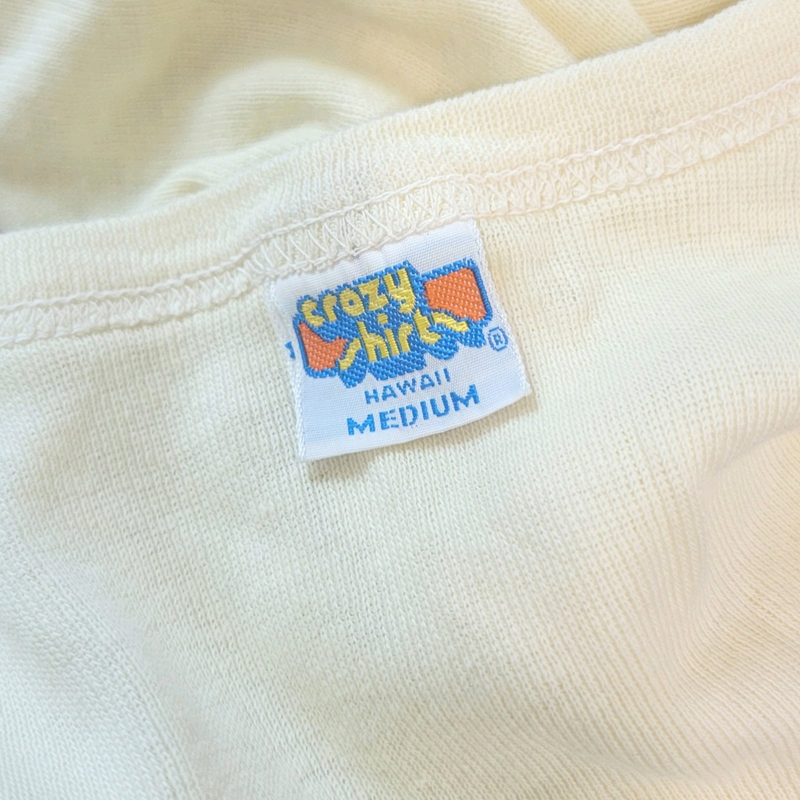 Vintage 70s/80s Crazy Shirts 100% Cotton Ivory Hawaii Rainbow Tank Top Womens XS