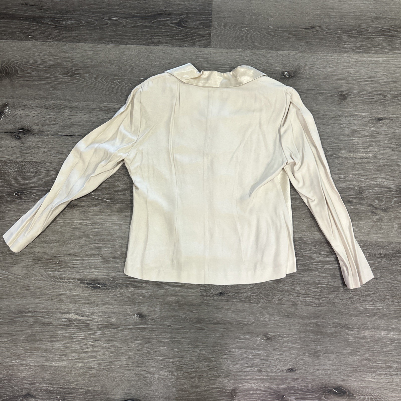 Vintage D.J. Summers Cream Satin Jacket 10P Frog Closure Made in USA 90s